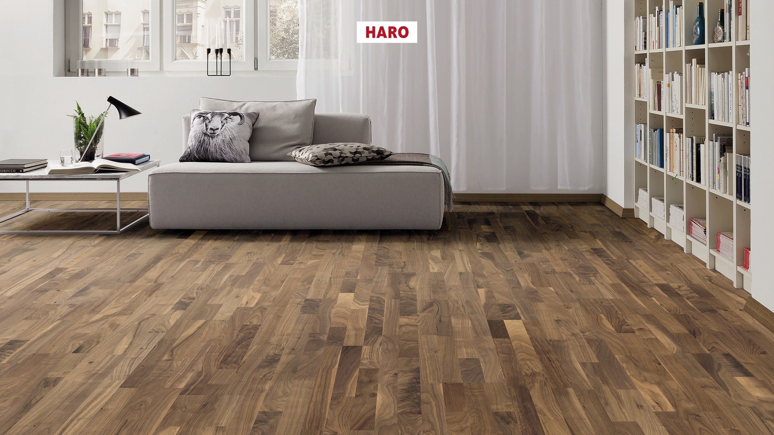 HARO PARQUET 4000 3-lamas Nogal americano Favorit naturaDur Top Connect