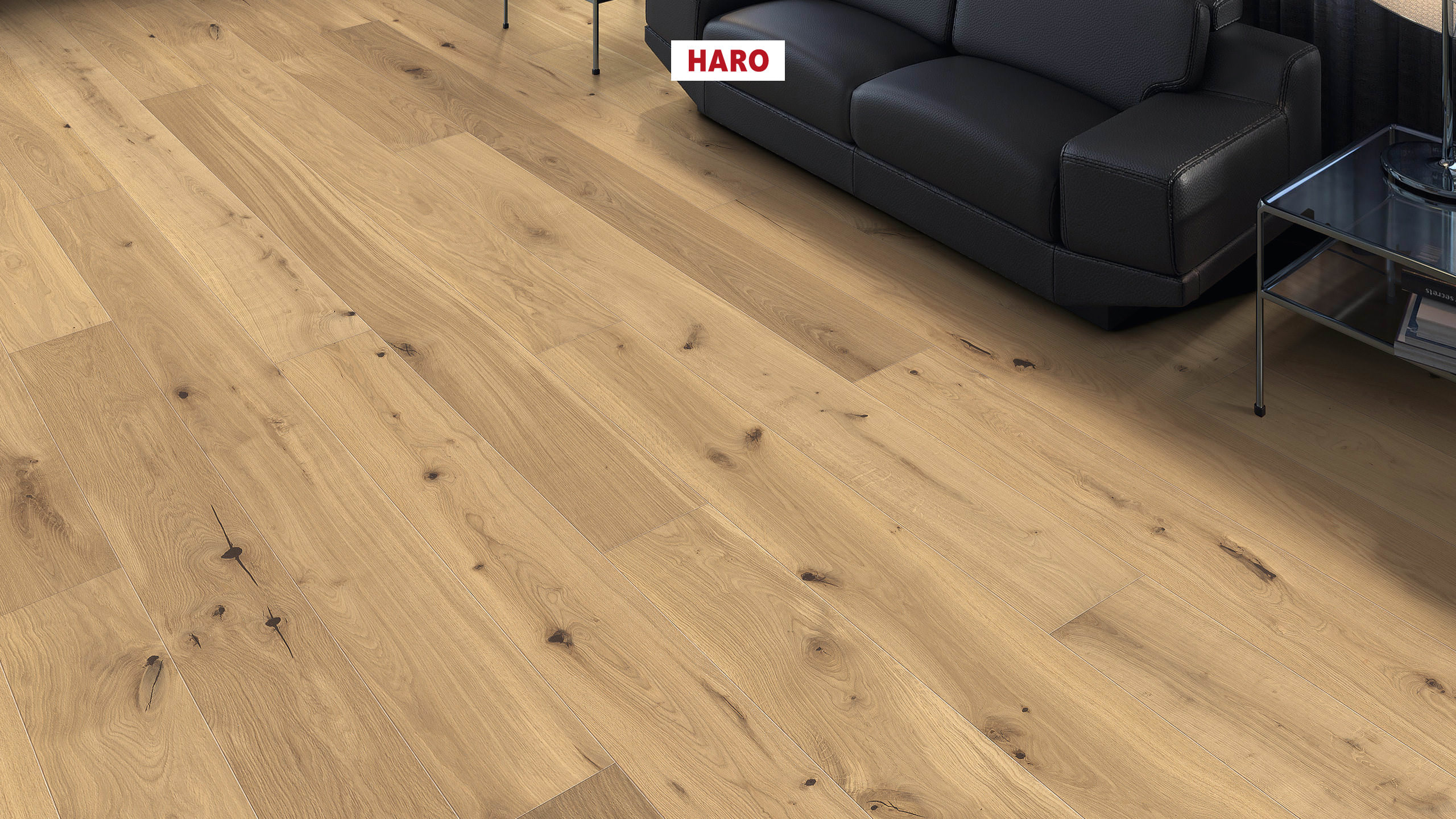 HARO PARQUET 4000 1-lama 180 4V Roble invisible Sauvage cepillado naturaLin plus Top Connect