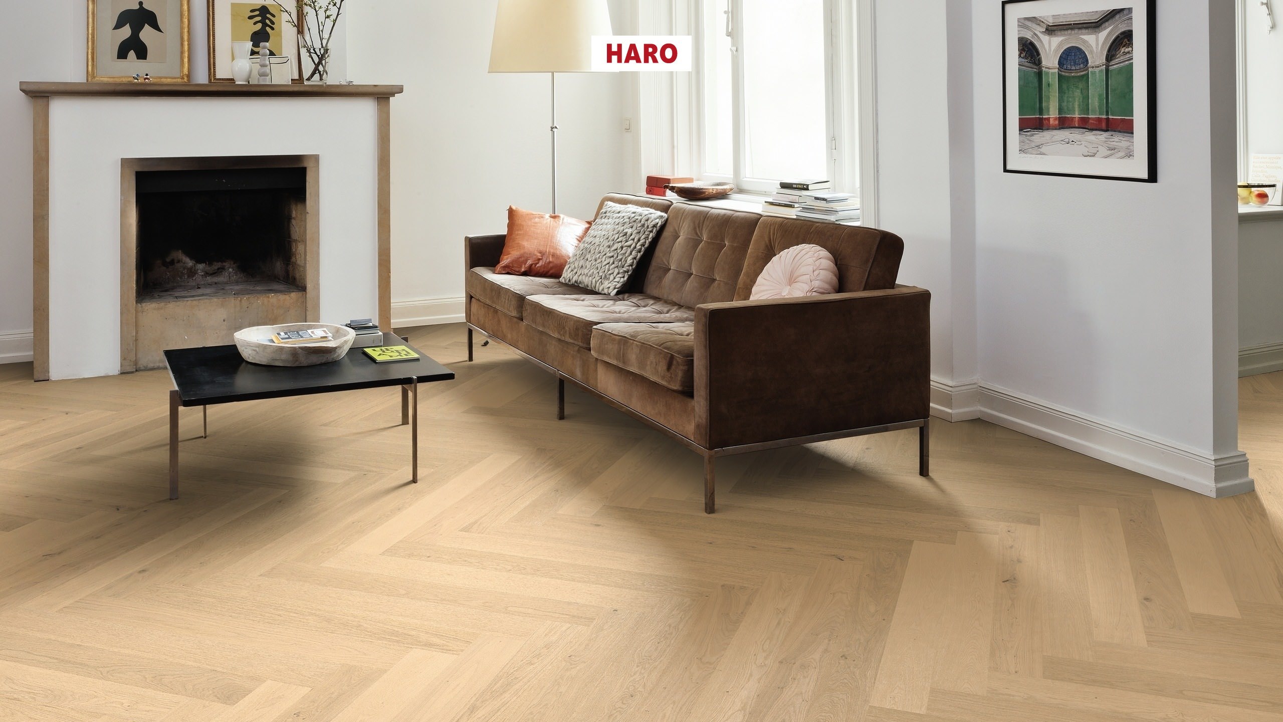 HARO PARQUET 4000 Lama Prestige Roble invisible Markant cepillado naturaDur Ranura & lengüeta