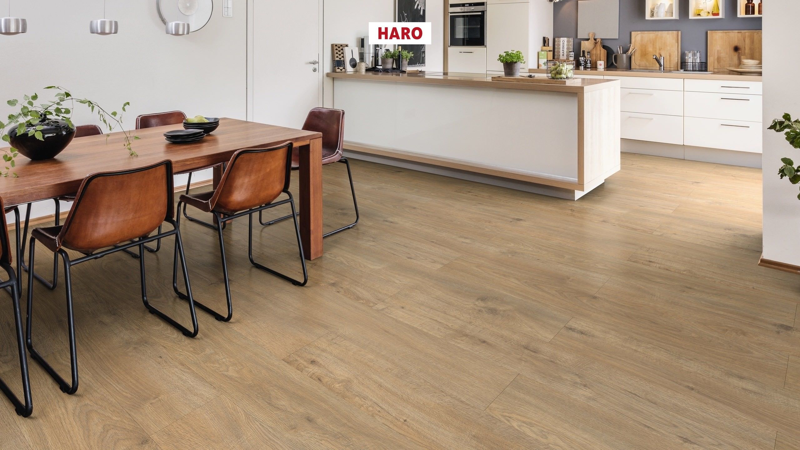 HARO Suelo laminado TRITTY 200 Aqua 1-lama 4V Roble Sicilia natur* authentic mate Silent CT Top Connect