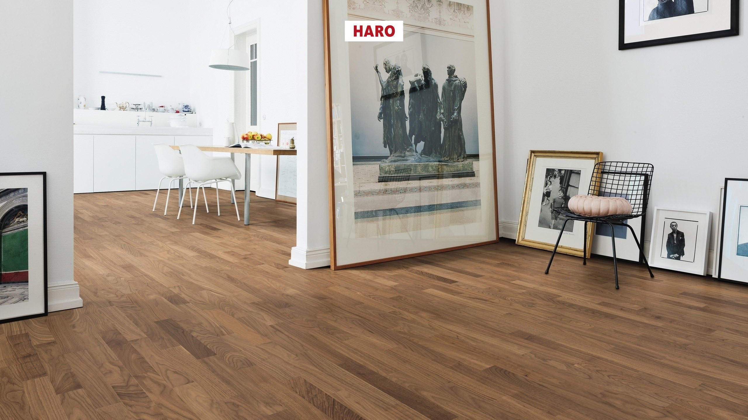HARO PARQUET 4000 Lama Allegro Nogal americano Trend permaDur Ranura & lengüeta