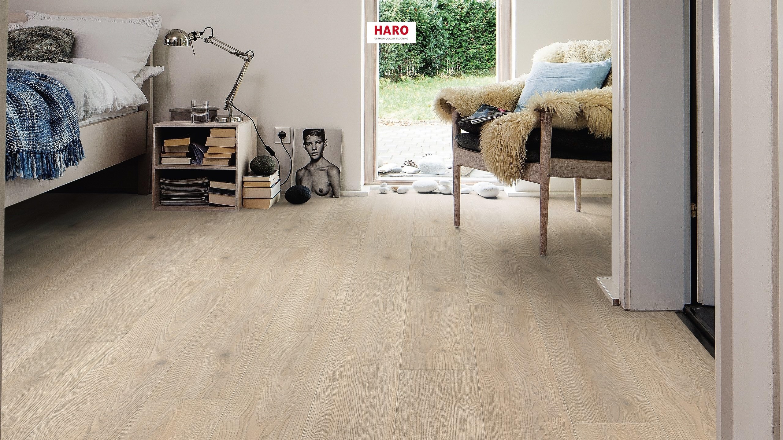 HARO Suelo laminado TRITTY 100 1-lama 4V Roble Contura gris piedra* authentic Top Connect