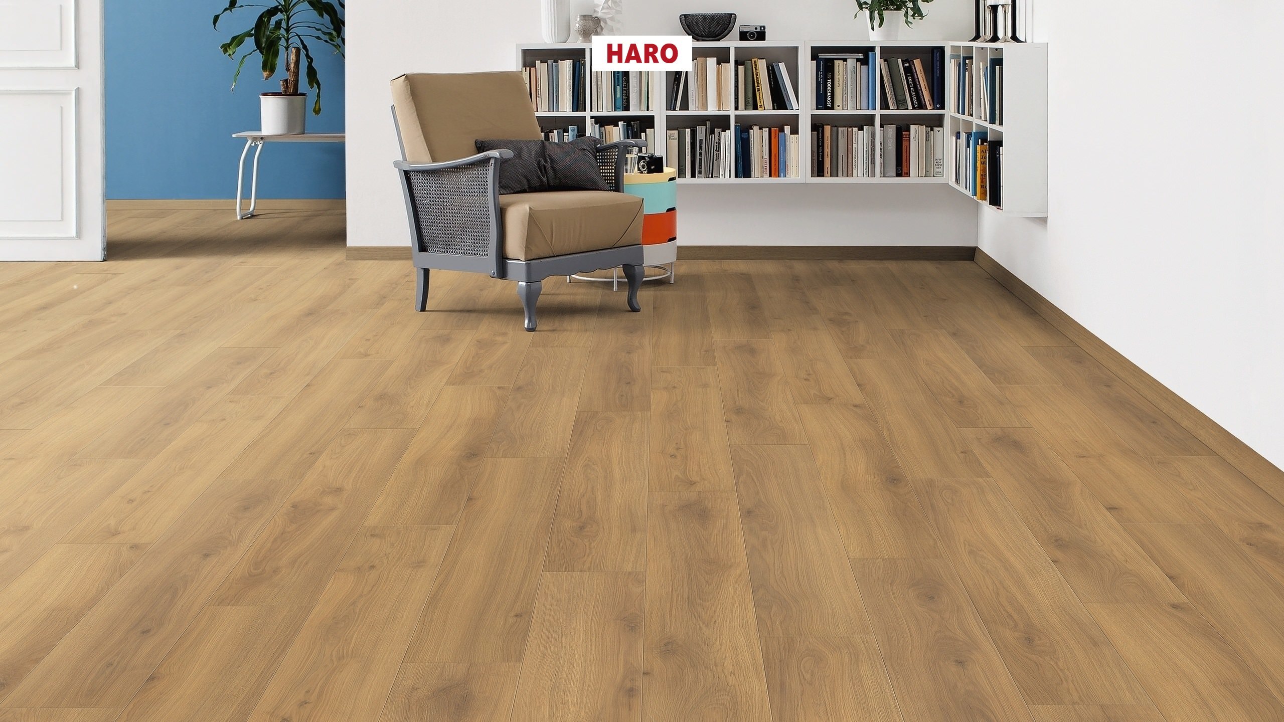 HARO Suelo laminado TRITTY 100 1-lama 4V Roble Emilia miel* authentic soft Silent Pro Top Connect
