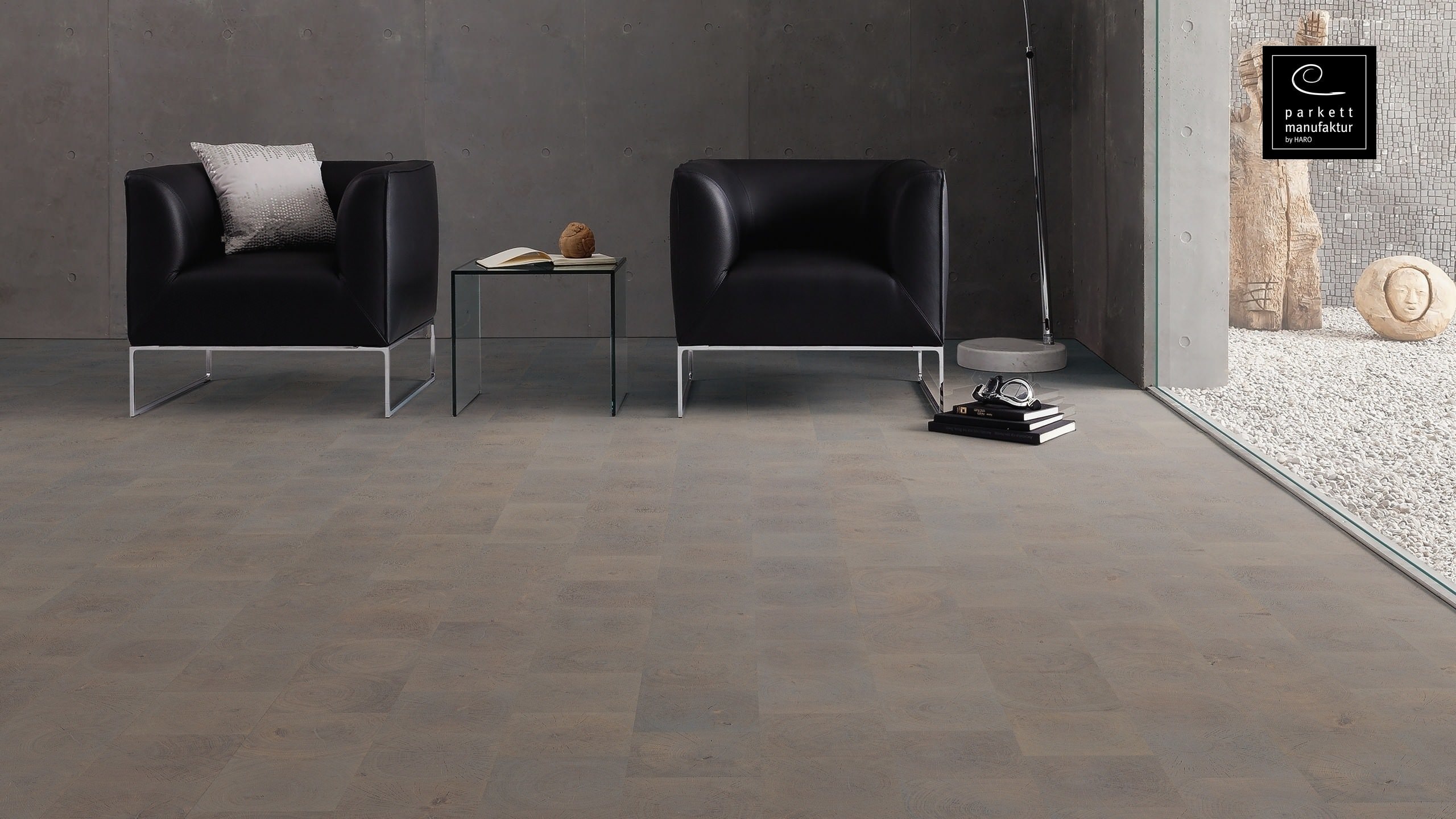 parkettmanufaktur by HARO 4000 Carré Roble gris plateado Selectiv oleovera Ranura & lengüeta