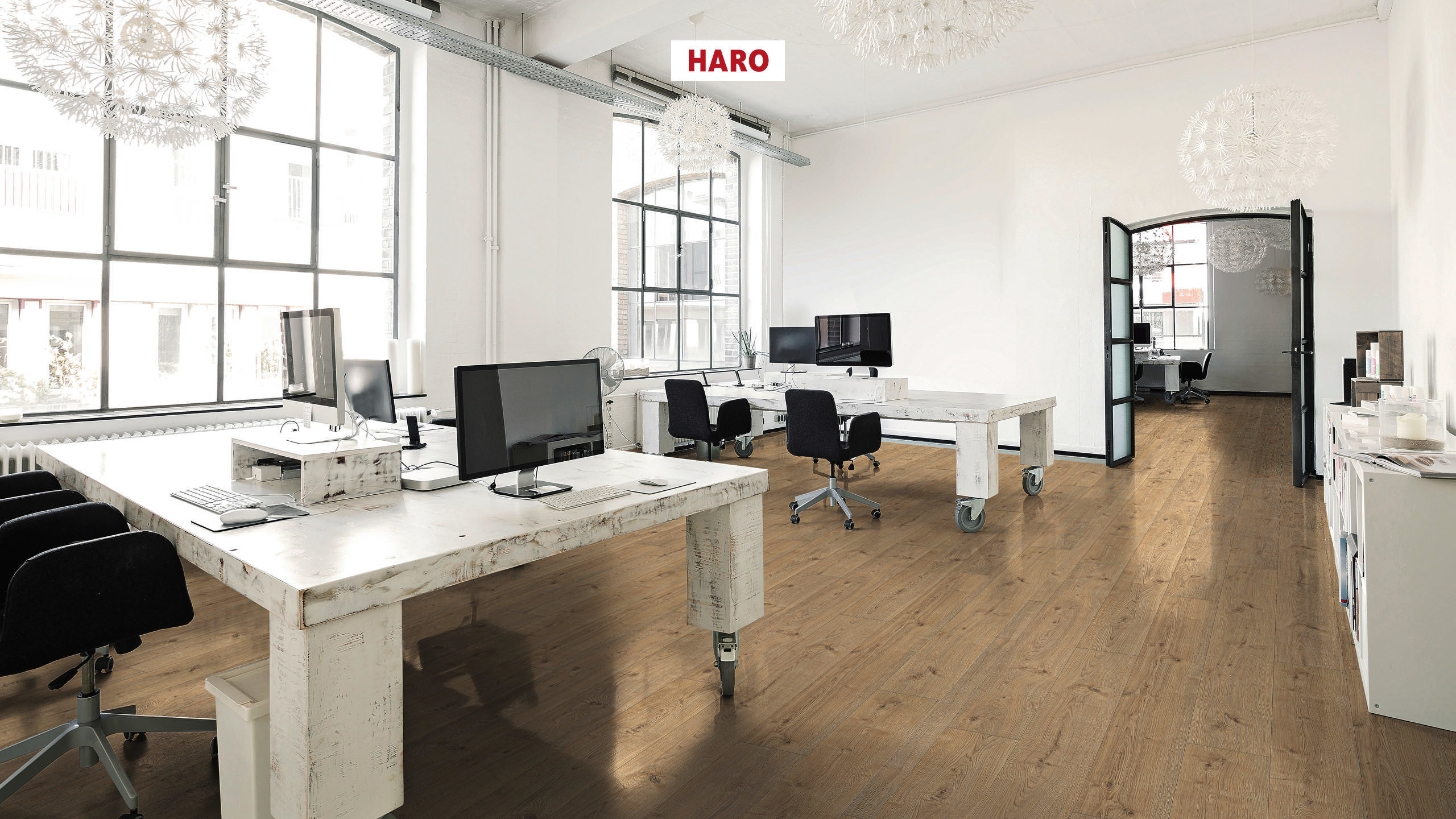 HARO Suelo laminado TRITTY 200 Aqua Gran Via 4V Roble Portland puro* authentic Silent Pro Top Connect
