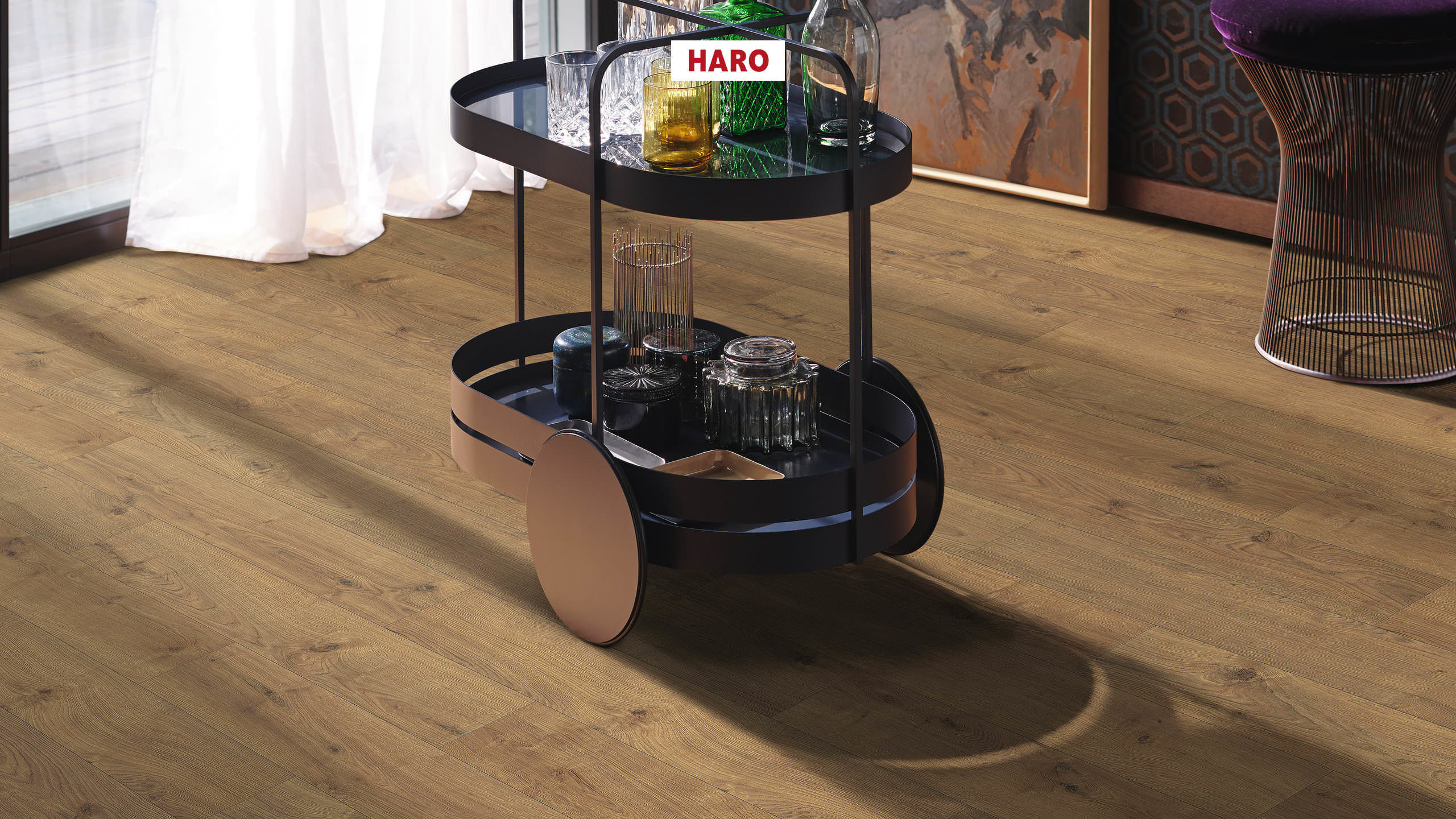 HARO Suelo laminado TRITTY 200 Aqua 1-lama 4V Roble Portland natur* authentic Silent CT Top Connect