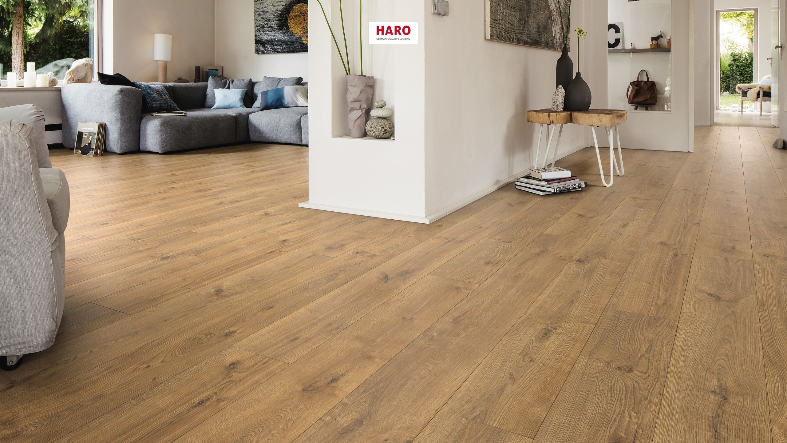 HARO Suelo laminado TRITTY 200 Aqua Gran Via 4V Roble Portland natur* authentic Silent CT Top Connect