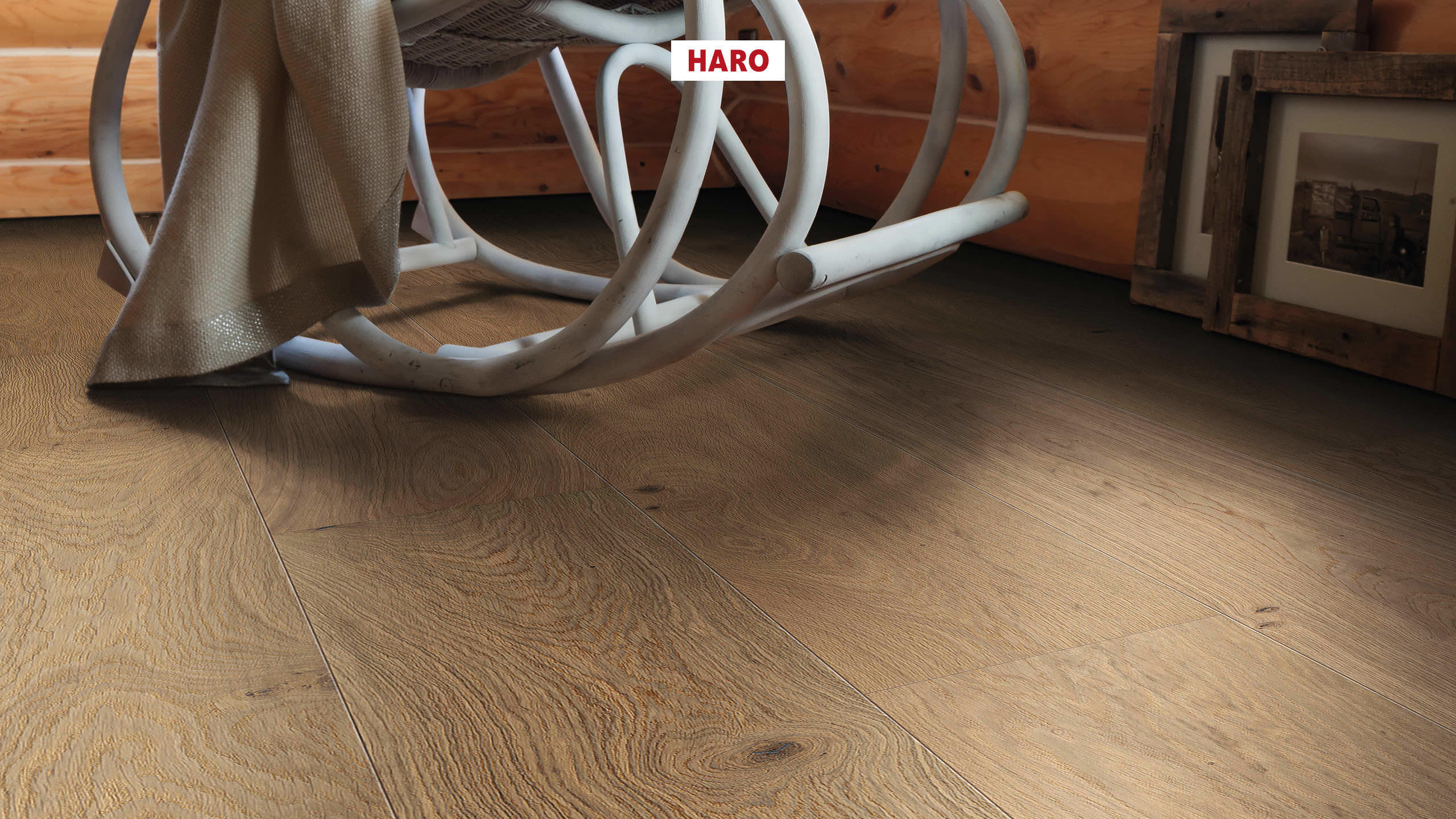 HARO PARQUET 4000 1-lama Plaza 240 4V Roble blanco puro Markant cepillado naturaDur Top Connect