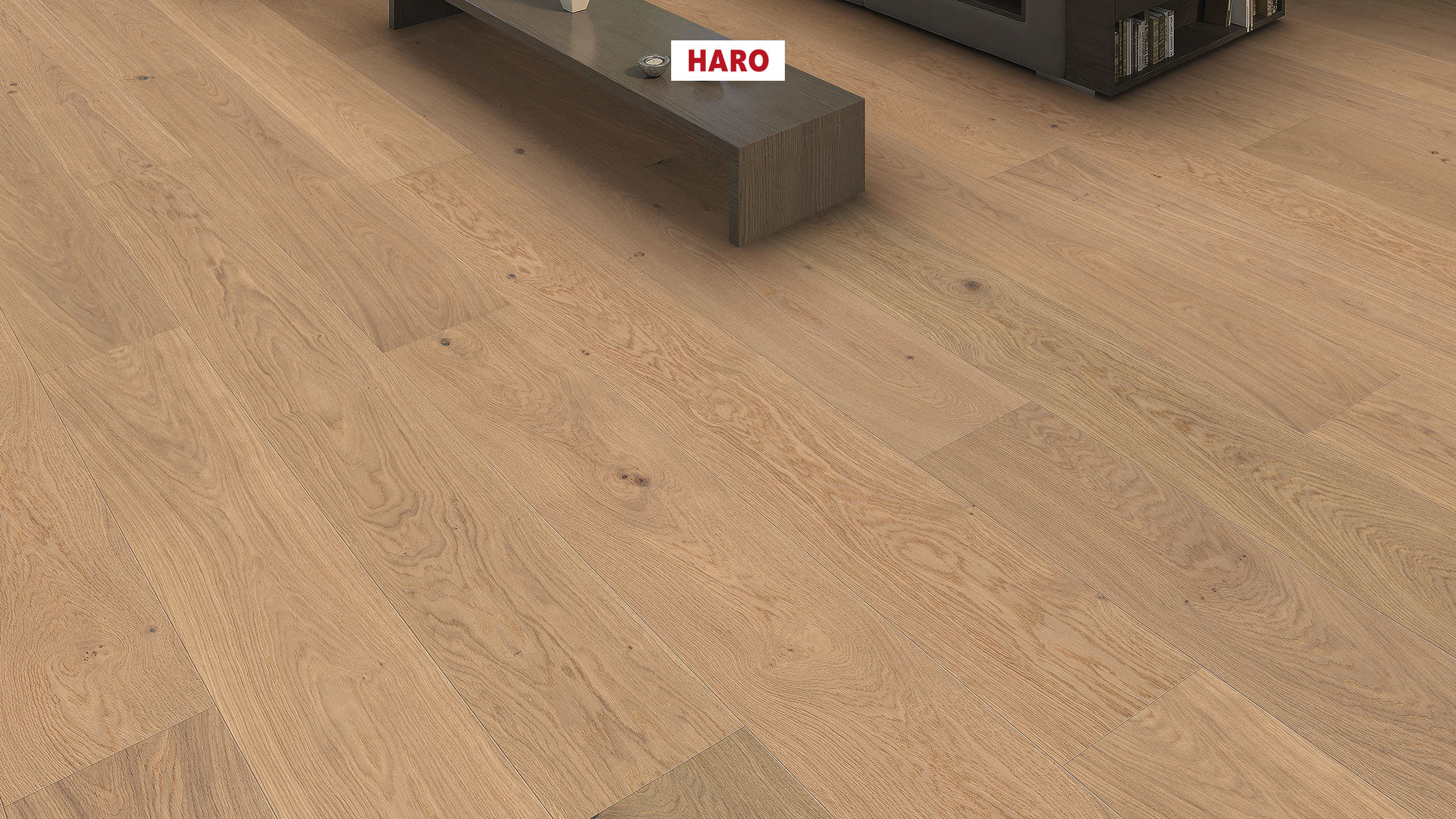 HARO PARQUET 4000 1-lama Plaza 240 4V Roble blanco puro Markant cepillado naturaDur Top Connect
