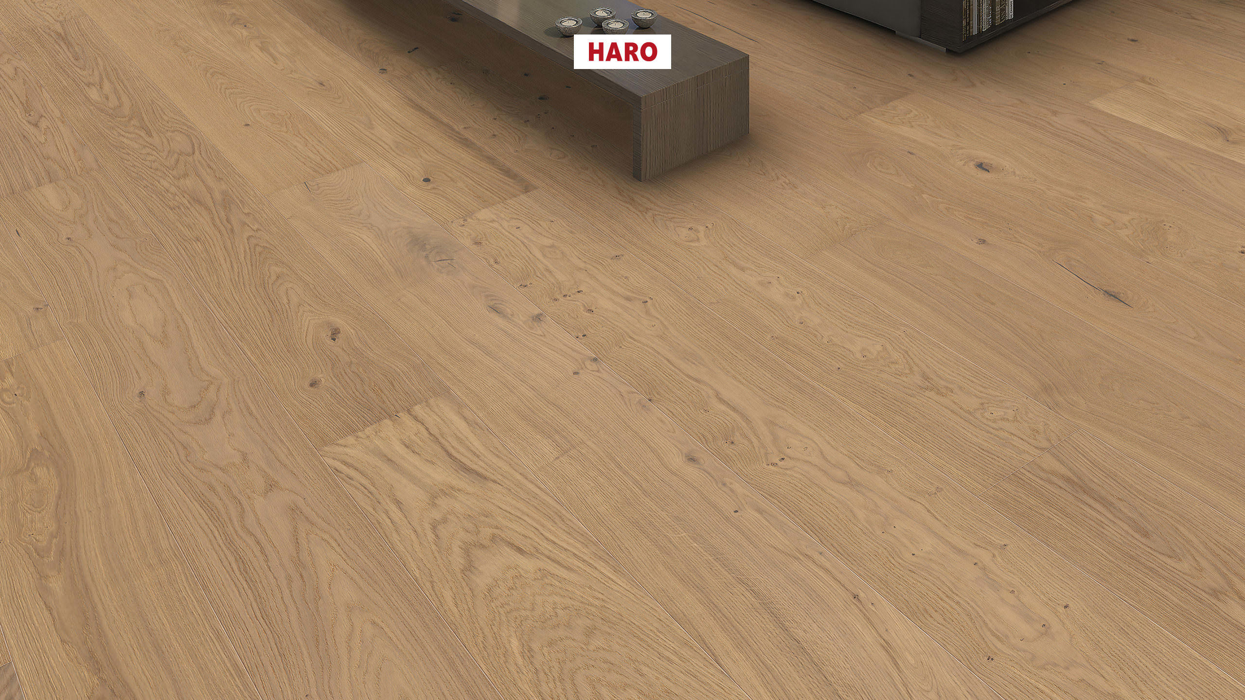 HARO PARQUET 4000 1-lama Plaza 240 4V Roble blanco puro Sauvage cepillado naturaDur Top Connect