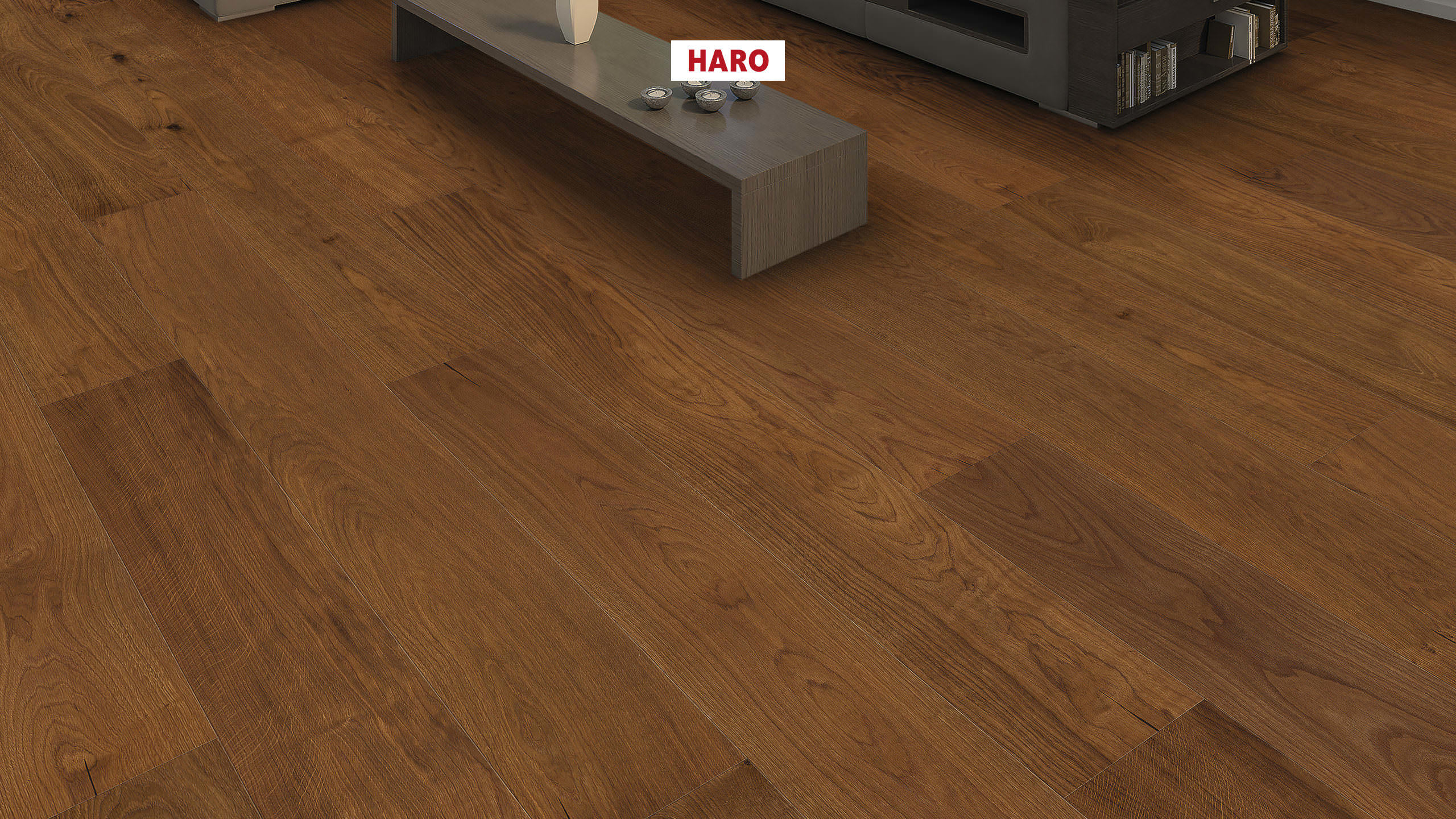 HARO PARQUET 4000 1-lama Plaza 240 4V Roble ahumado Sauvage cepillado naturaLin plus Top Connect