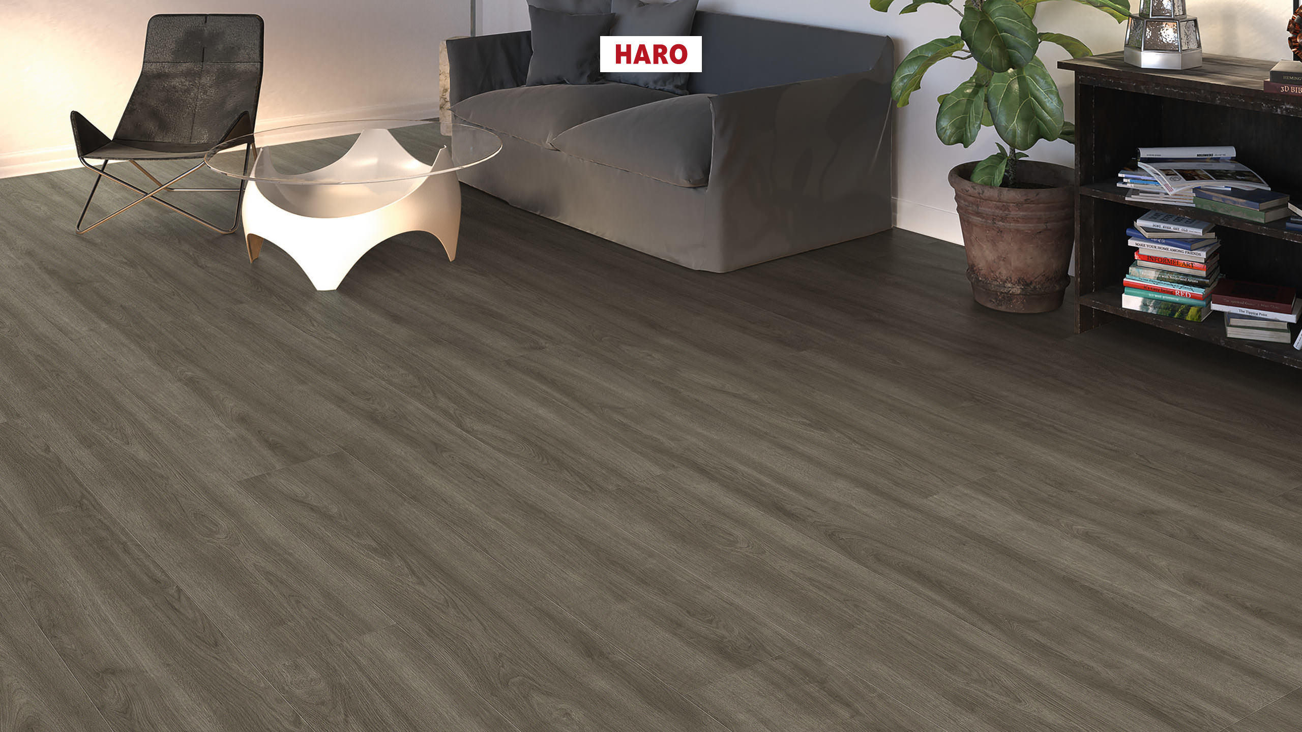 HARO Suelo laminado TRITTY 100 Gran Via 4V Roble Eleganza gris antiguo* authentic Top Connect