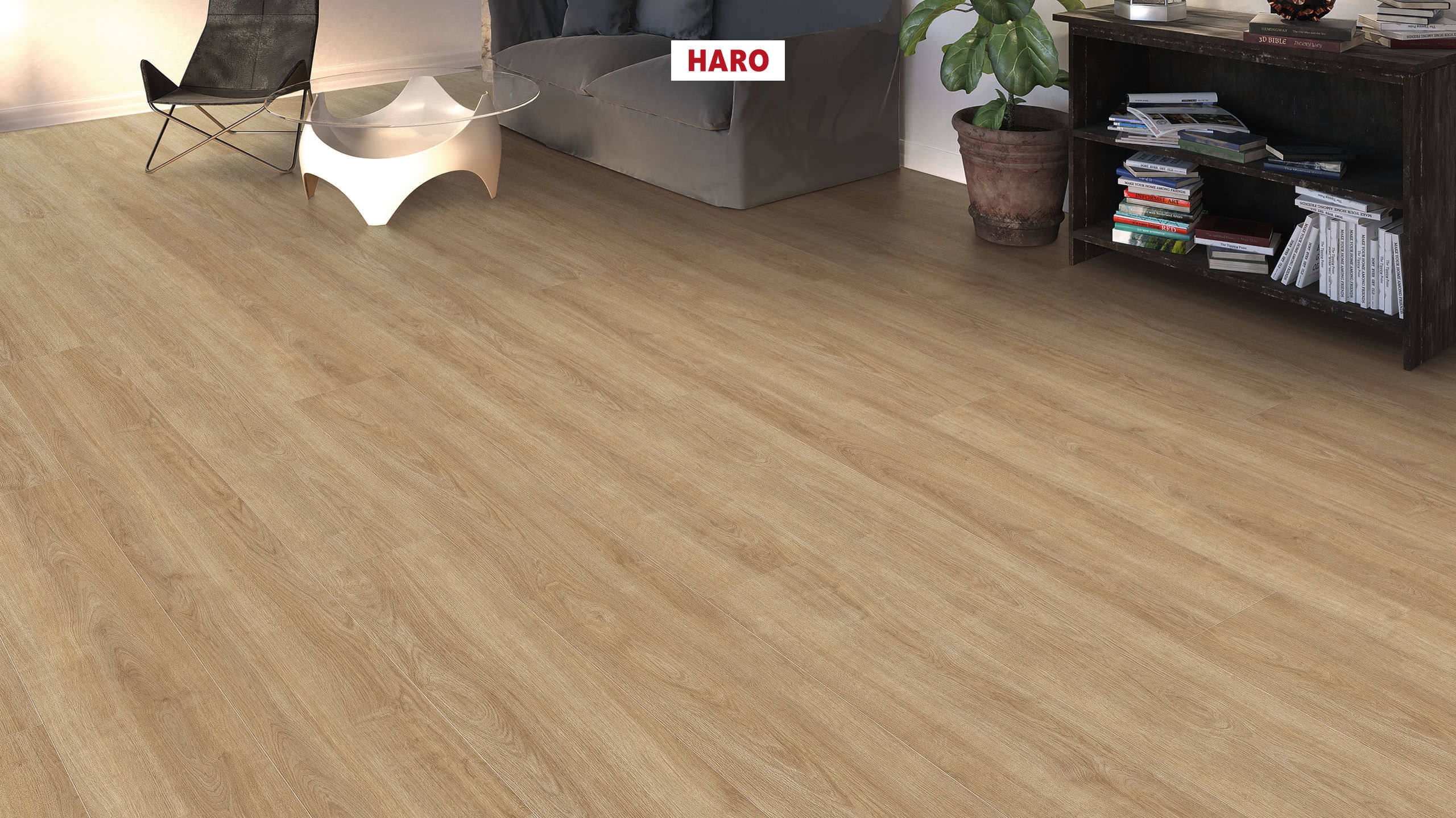 HARO Suelo laminado TRITTY 100 Gran Via 4V Roble Eleganza puro* authentic Silent Pro Top Connect