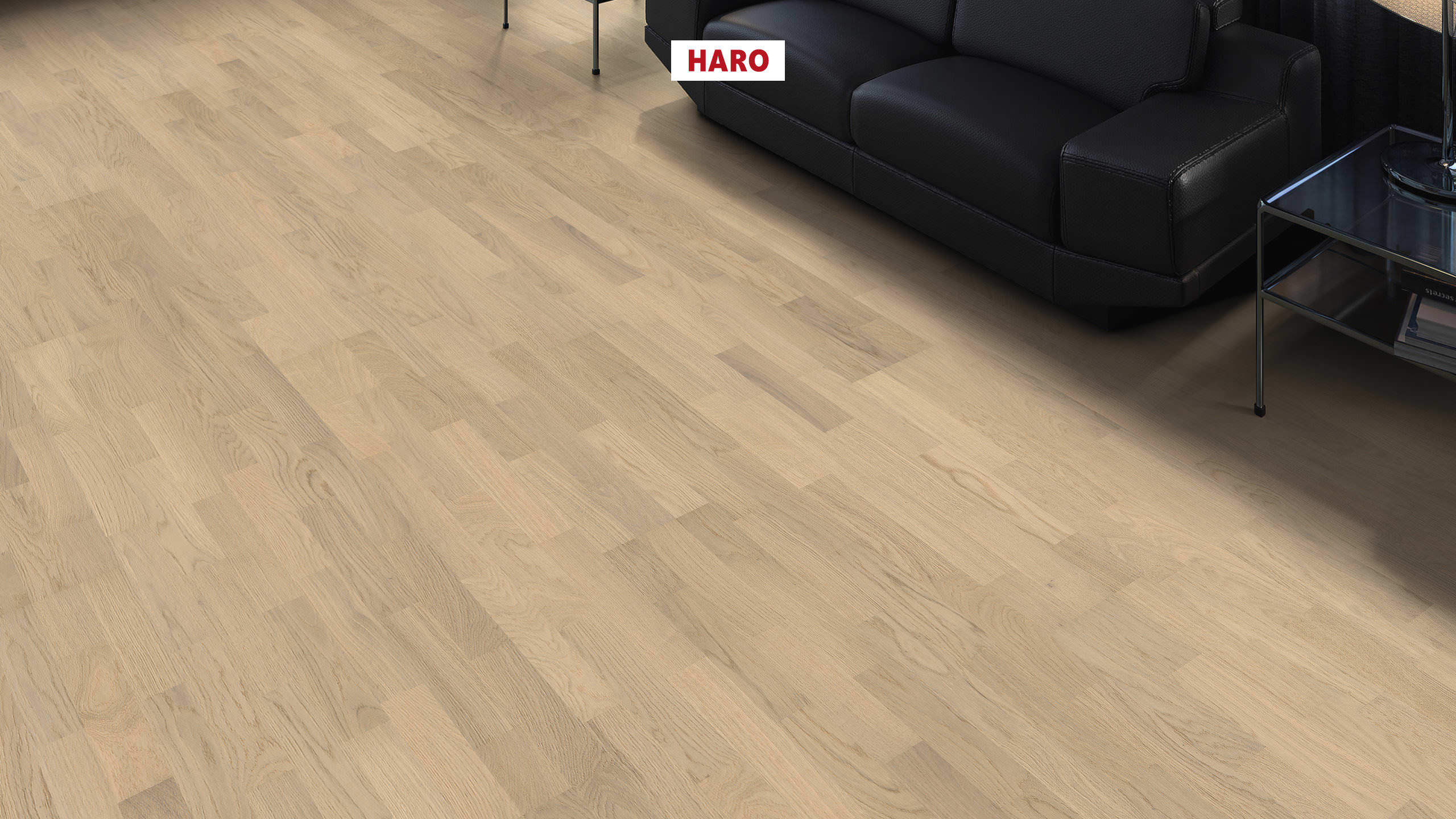 HARO PARQUET 4000 3-lamas Roble blanco luz Naturale cepillado naturaDur Top Connect