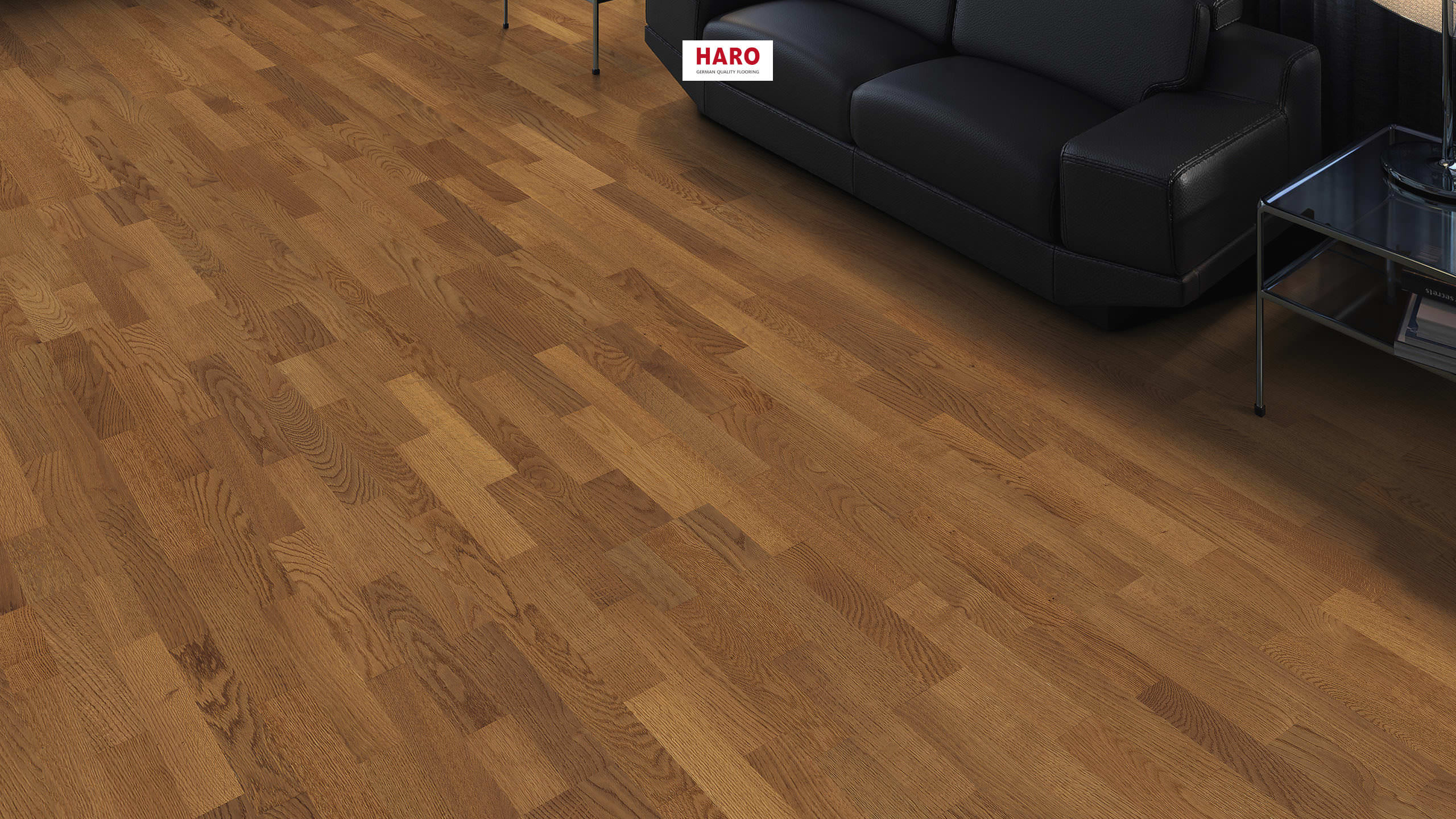 HARO PARQUET 4000 3-lamas Roble ahumado Naturale cepillado naturaLin plus Top Connect