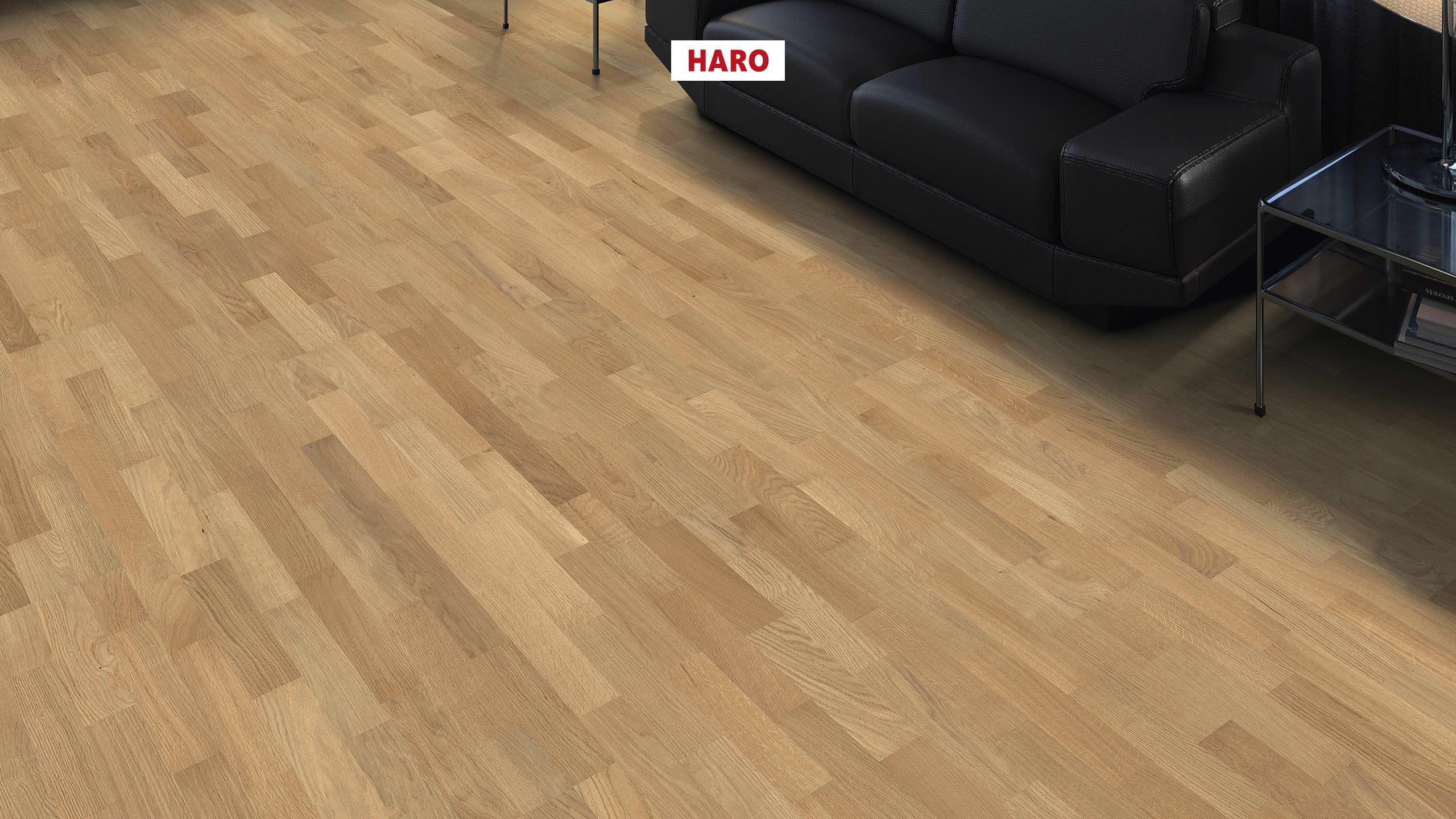 HARO PARQUET 4000 3-lamas Roble invisible Naturale cepillado naturaLin plus Top Connect