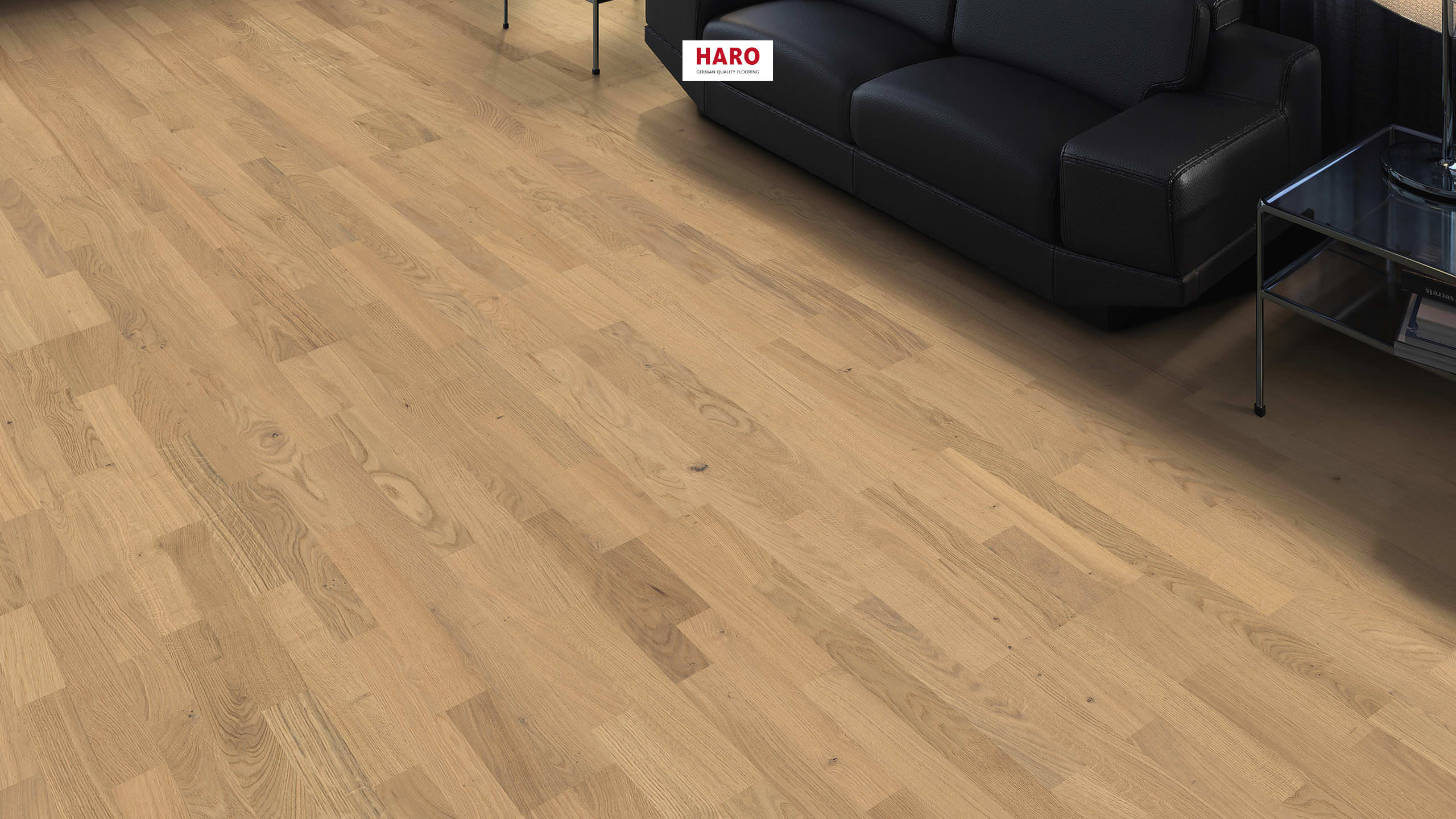 HARO PARQUET 4000 3-lamas Roble invisible Naturale cepillado naturaLin plus Top Connect