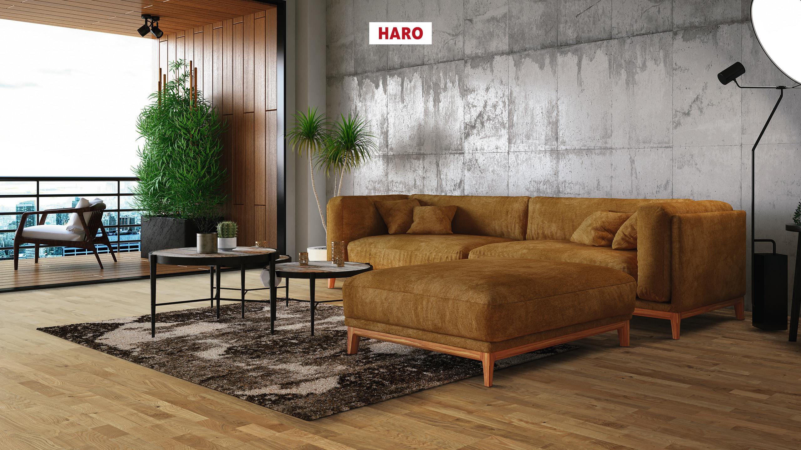 HARO PARQUET 4000 3-lamas Roble Naturale cepillado naturaLin plus Top Connect