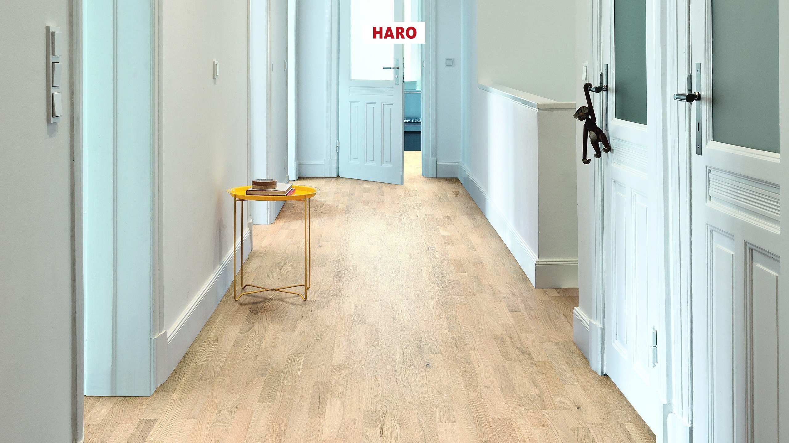 HARO PARQUET 4000 3-lamas Roble blanco luz Family cepillado permaDur Top Connect