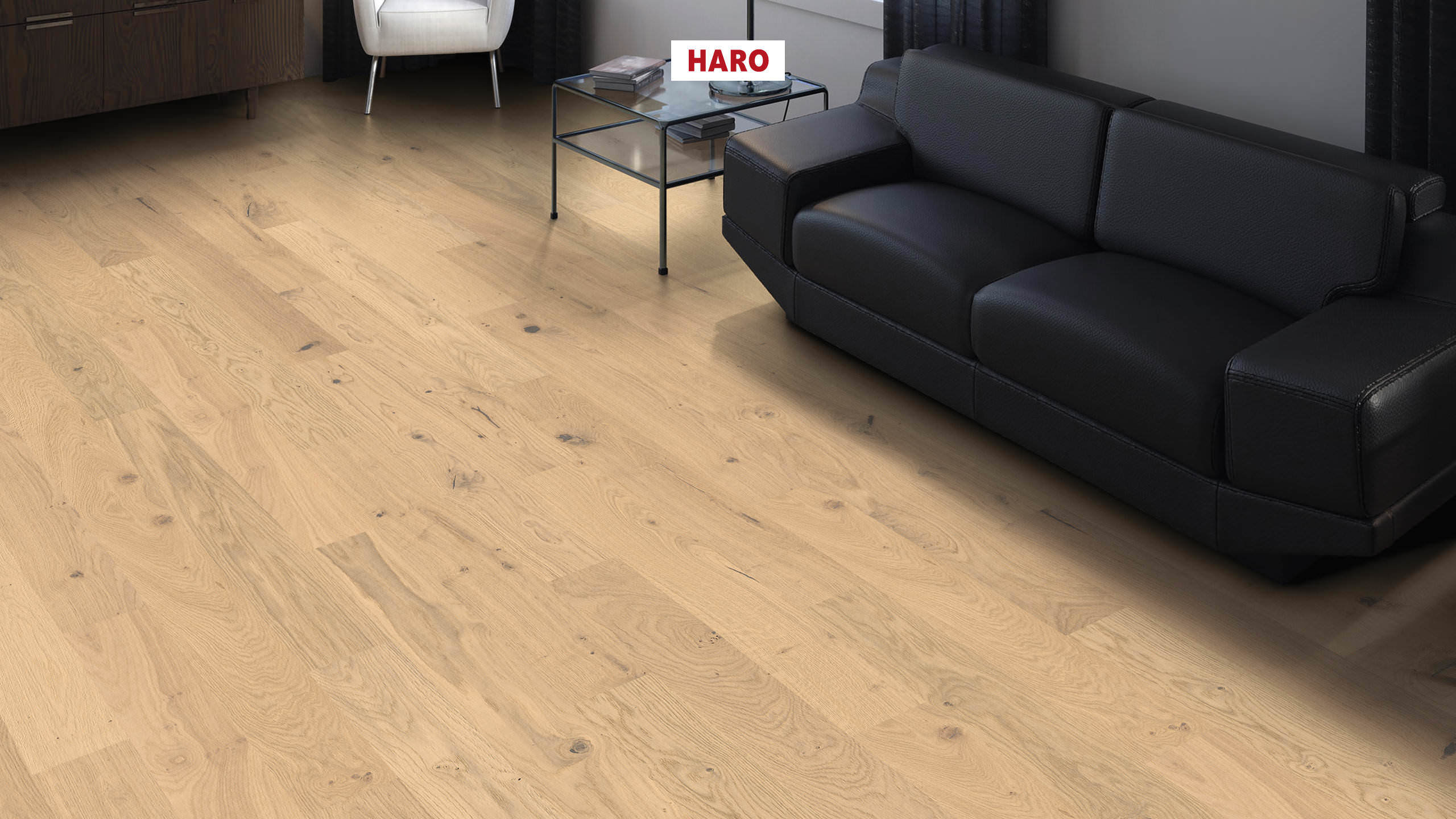 HARO PARQUET 4000 Lama Prestige Roble invisible Sauvage cepillado naturaDur Ranura & lengüeta