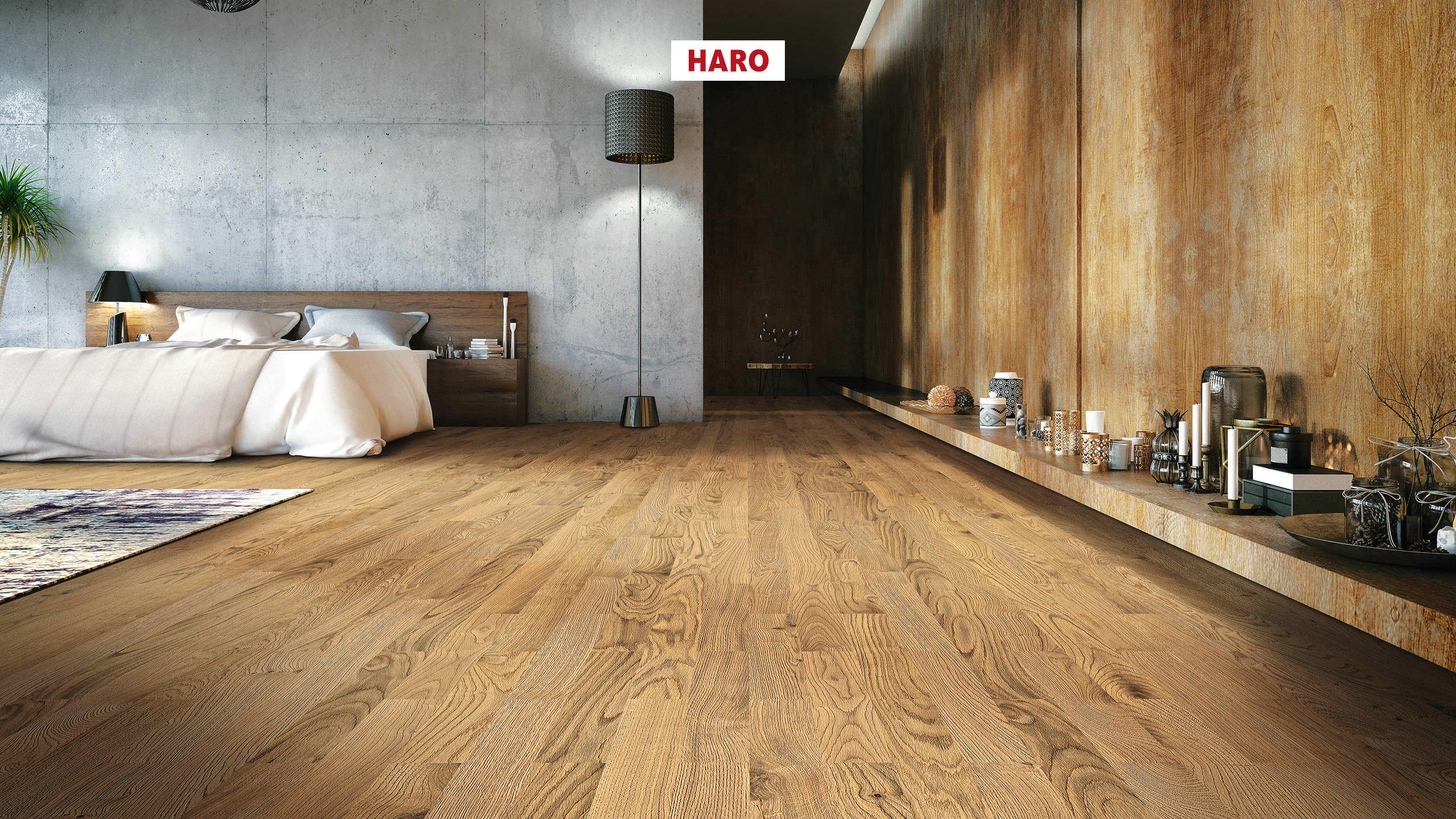 HARO PARQUET 4000 Lama Allegro Roble Naturale cepillado naturaDur Ranura & lengüeta