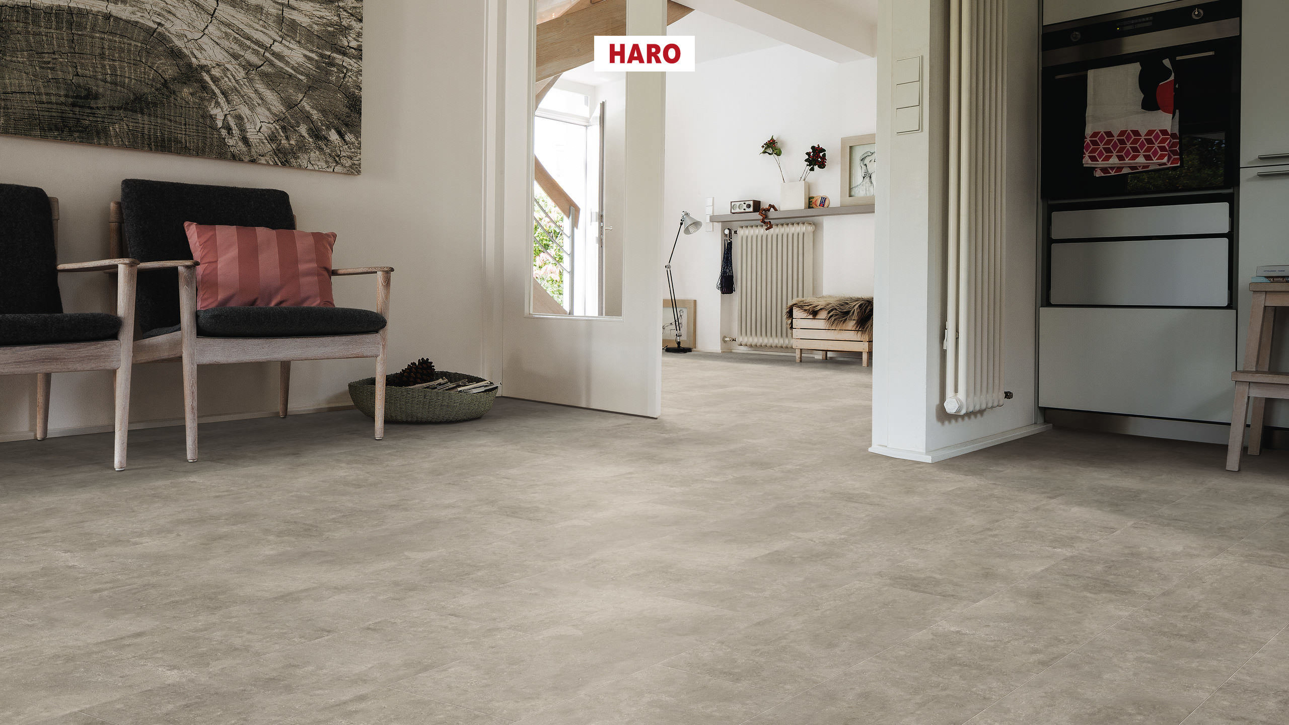 DISANO by HARO ClassicAqua Piazza 4V Hormigón visto greige* estructura de piedra Top Connect