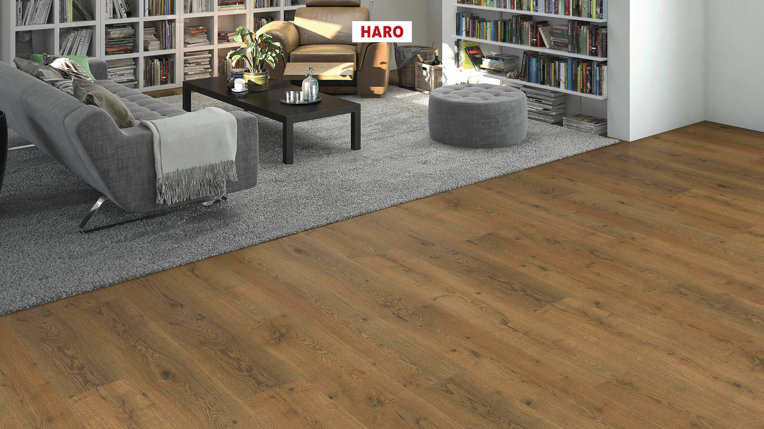 HARO Suelo laminado Edición especial NKL31 1-lama Roble Lombardia* cepillado mate Silent Pro Top Connect