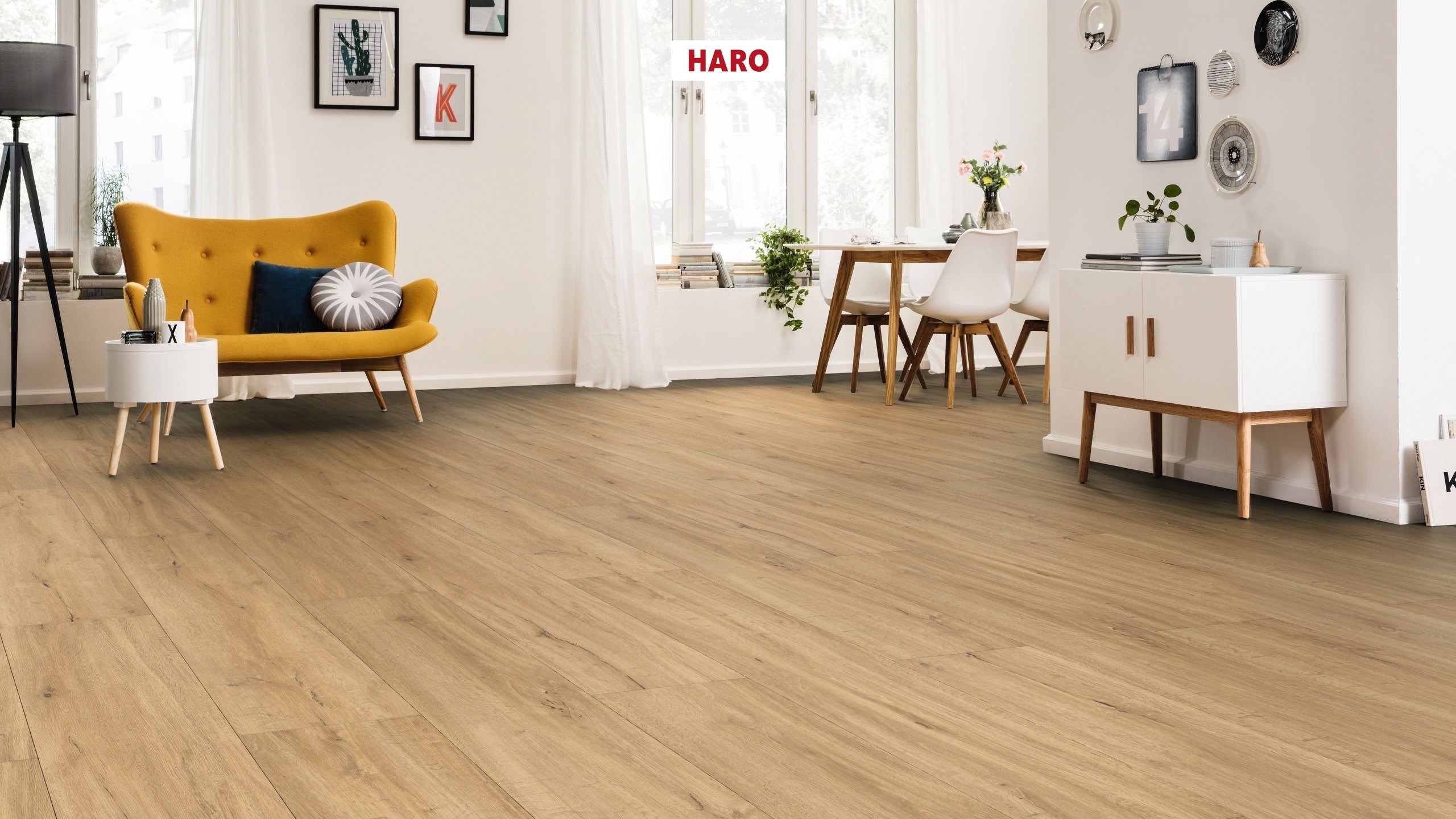 HARO Suelo de diseno DISANO LifeAqua 1-lama 4V Roble Mainz* cepillado Top Connect