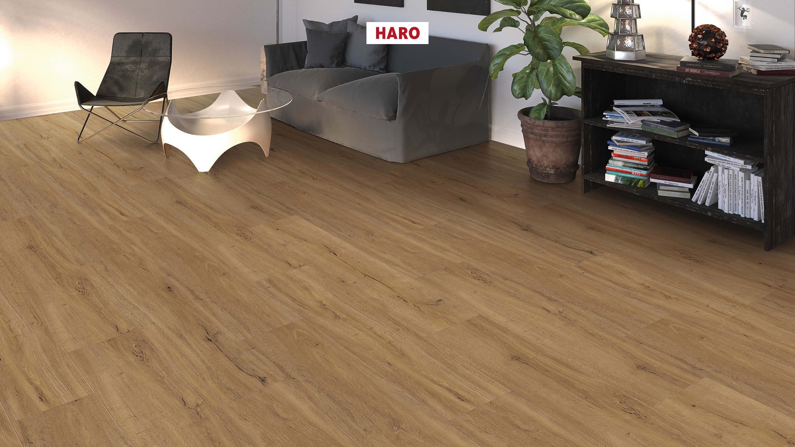 HARO Suelo de diseno DISANO LifeAqua 1-lama 4V Roble Mainz* cepillado Top Connect