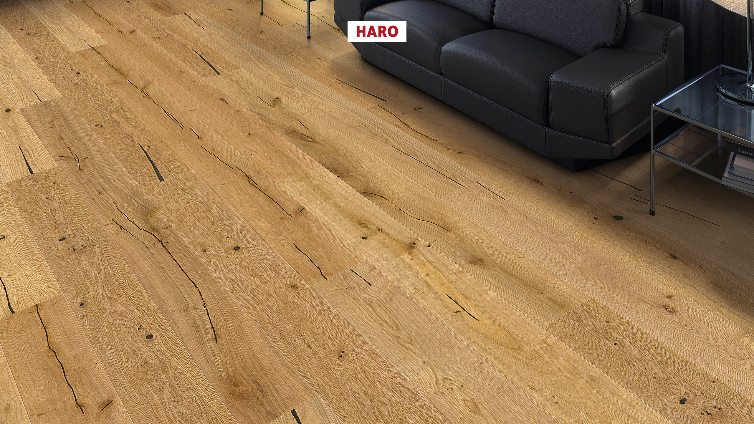 HARO PARQUET 4000 1-lama 180 4V Roble SLH RUSTIC cepillado naturaLin plus Top Connect