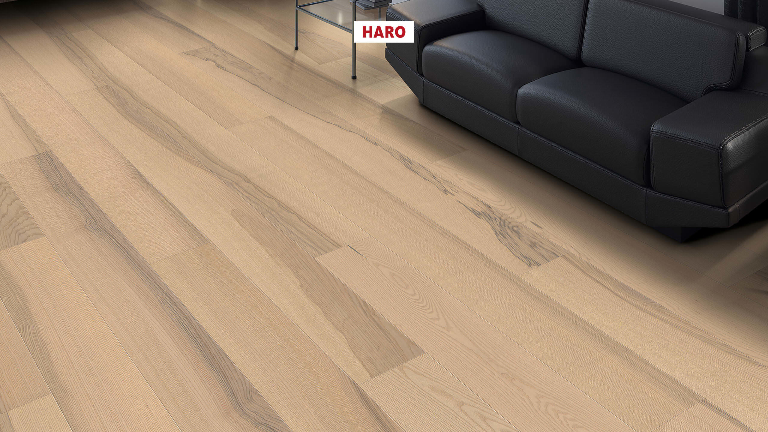 HARO PARQUET 4000 1-lama 180 4V Fresno pastel crema Universal cepillado naturaDur Top Connect
