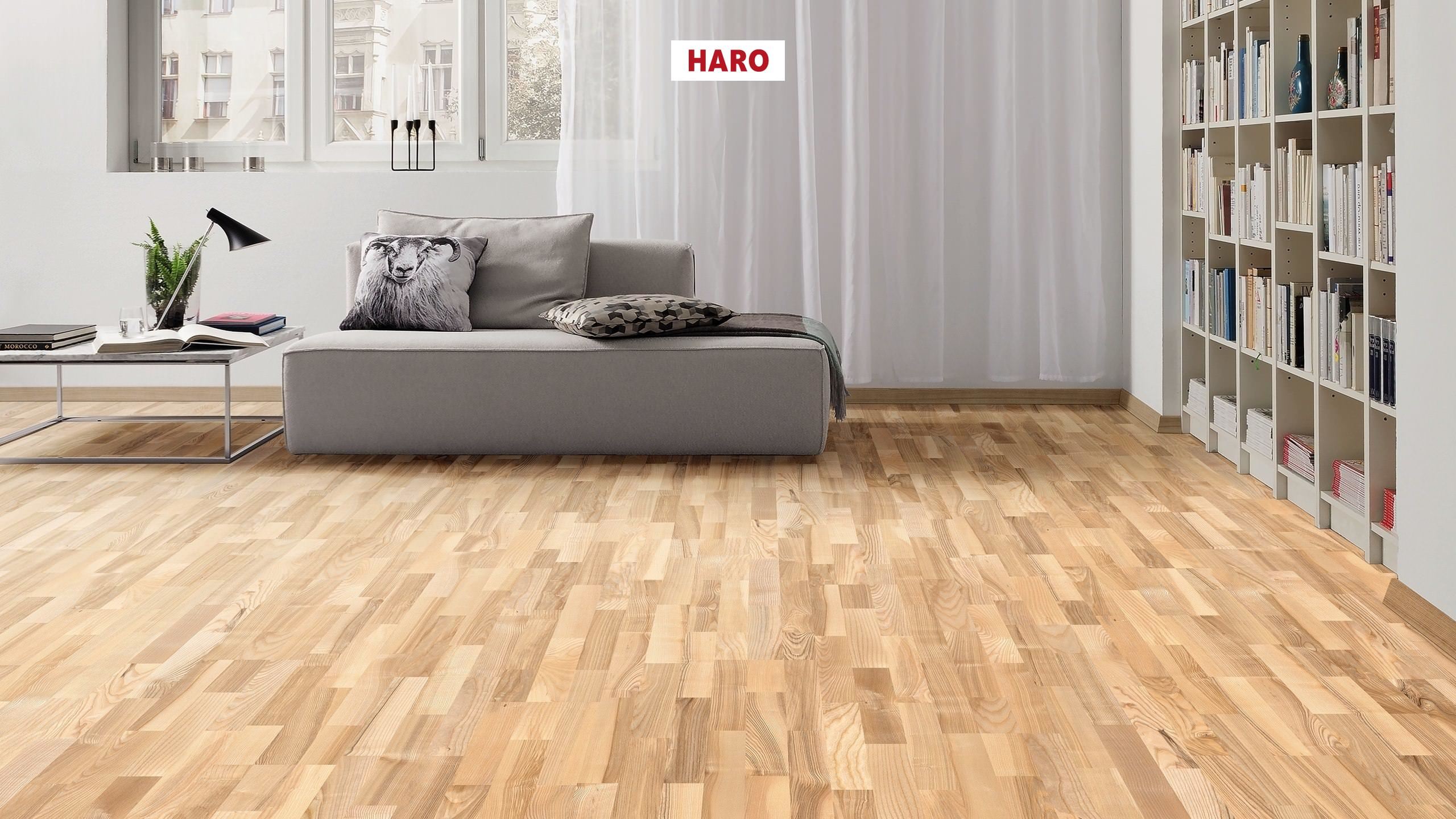 HARO PARQUET 4000 3-lamas Fresno Favorit cepillado naturaDur Top Connect