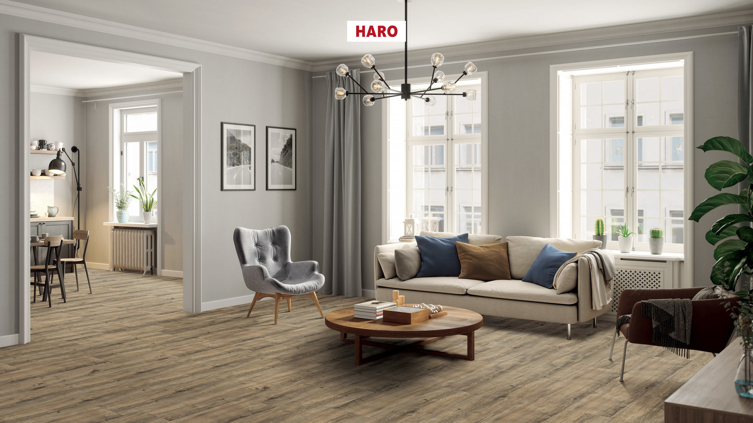 DISANO by HARO ClassicAqua 1-lama XL 4V Roble Peak greige* cepillado Top Connect