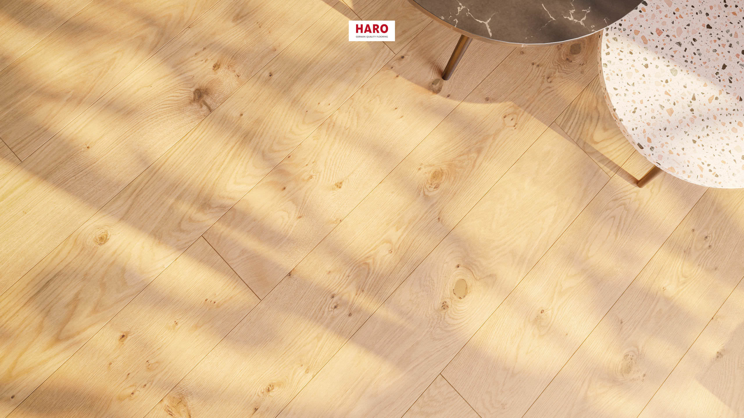 HARO Parquet 4000 1900 mm 1-lama 180 4V Roble natural cepillado barnizado mate Top Connect