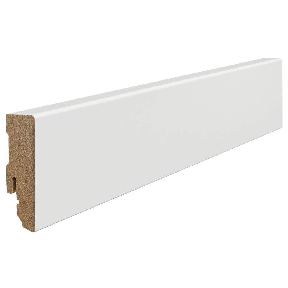 Plinthe à emboîter 16 x 58 mm cube 2,2 m avec film décor blanc