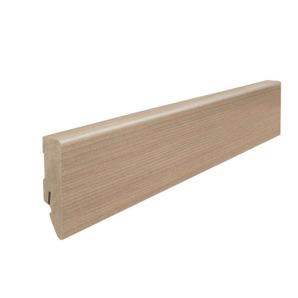 Plinthe à emboîter 16 x 58 mm cube 2,2 m avec film décor (sur MDF) Pin Florence*