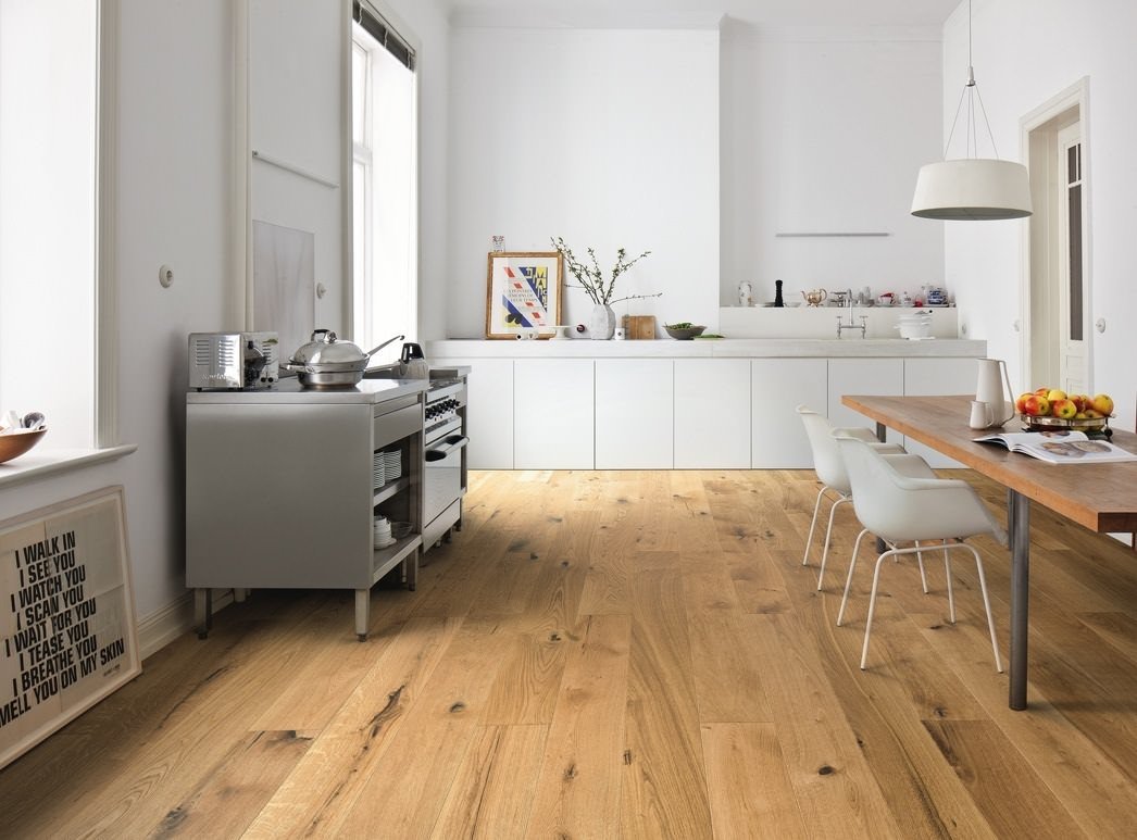 HARO PARQUET 3500 HDF Planche large à l'ancienne 2V Chêne Wendelstein brossé naturaLin plus Top Connect