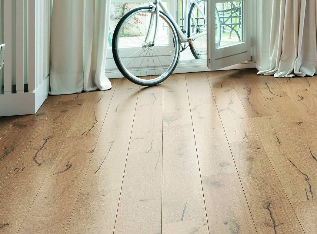 HARO PARQUET 2500 Planche large à l'ancienne 180 2V Chêne blanc puro Alabama brossé naturaLin plus Top Connect