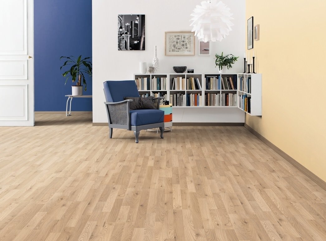 HARO Sol Stratifié TRITTY 90 3-frises Chêne vert* authentic mat Silent Pro Top Connect