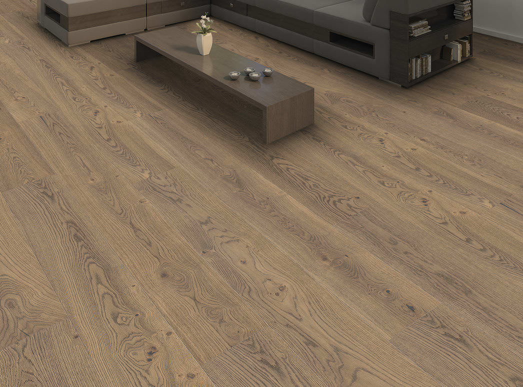 Image du produit 2 Planche large Plaza 240 4V Chêne gris tabac Universal alpin brossé