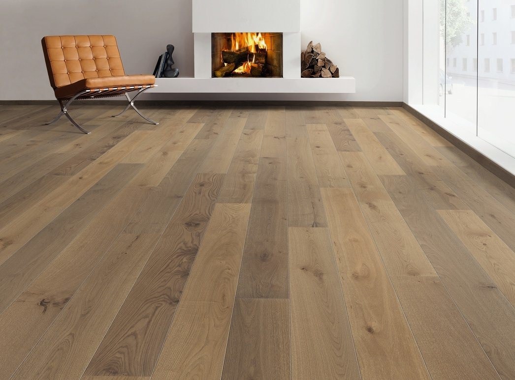 HARO PARQUET 2500 Planche large à l'ancienne 180 2V Chêne marron velours Universal brossé naturaLin plus Top Connect