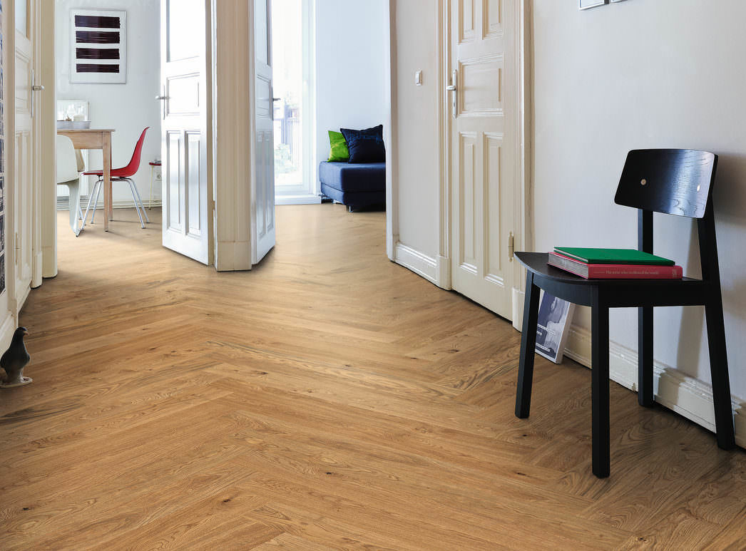 HARO PARQUET 4000 Planche large Prestige Chêne Markant brossé naturaLin plus Rainure & languette