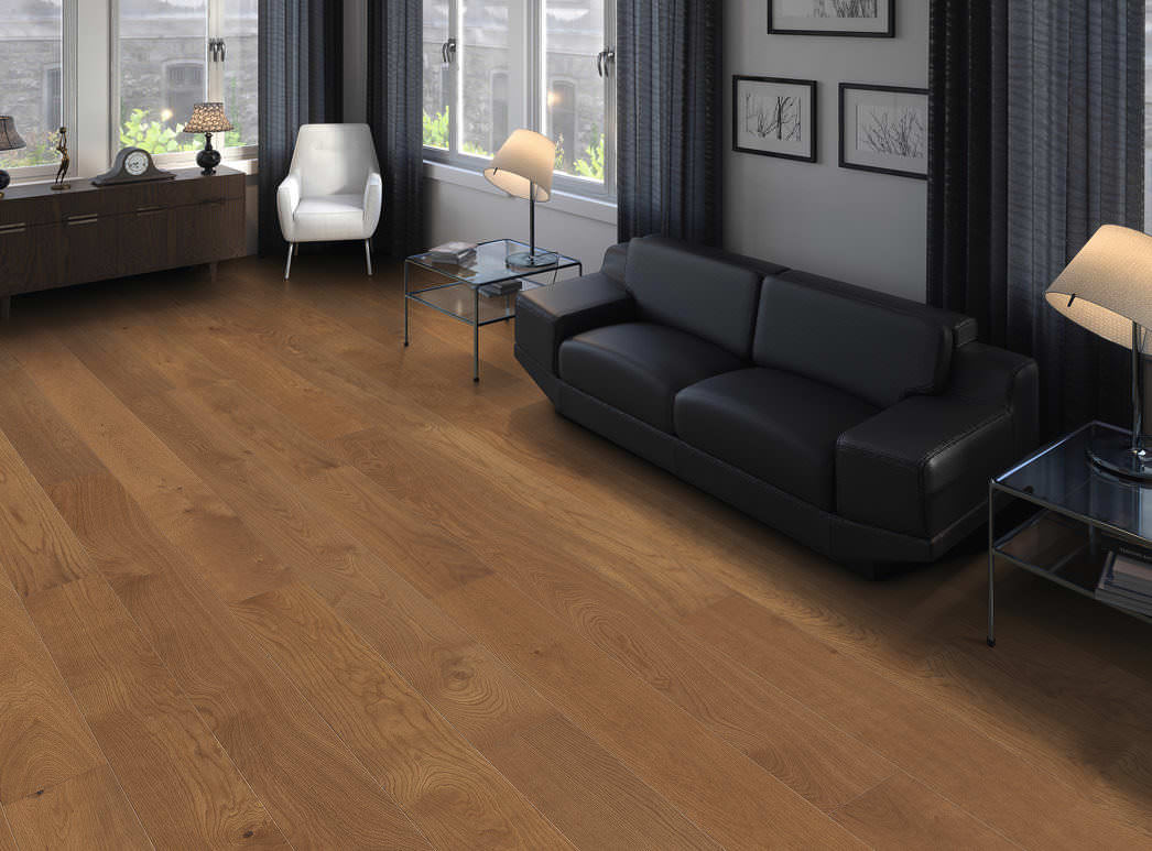 HARO PARQUET 4000 Planche large Maxim 4V Chêne fumé Markant brossé naturaLin plus Rainure & languette