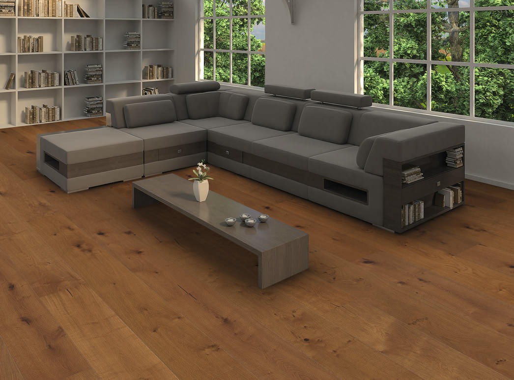 Image du produit 2 Planche large Plaza 240 4V Chêne fumé Sauvage brossé