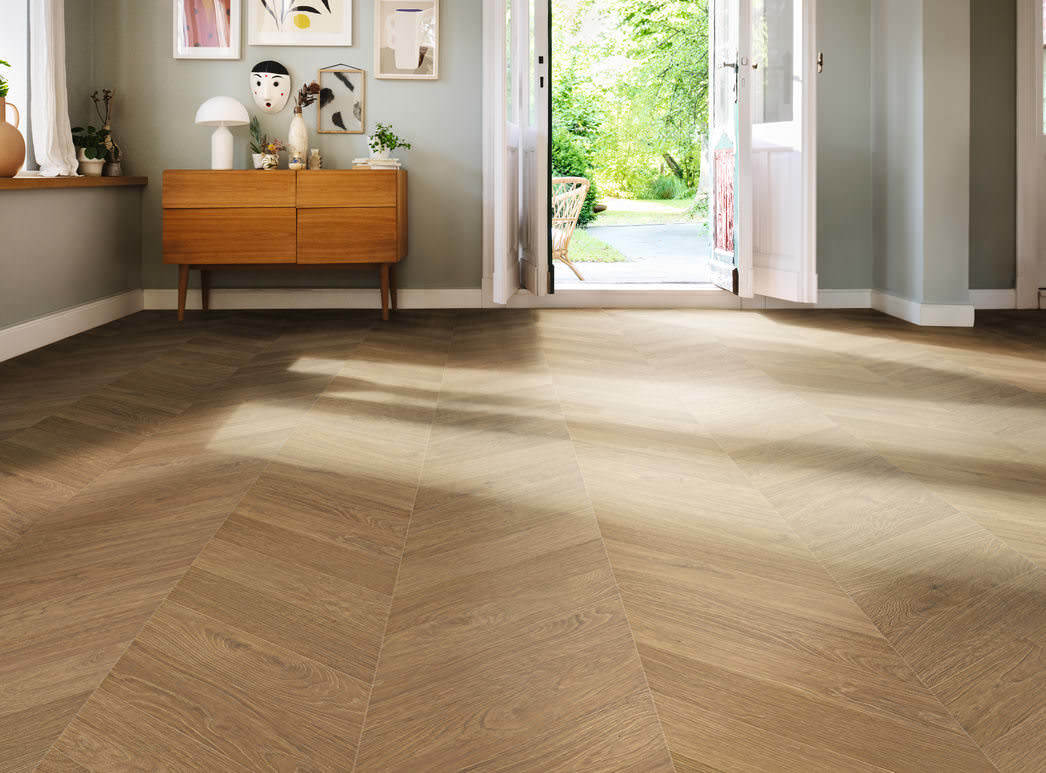 HARO Sol Stratifié TRITTY 200 Aqua Chevron 4VM Chêne nature* authentic Lock Connect plus