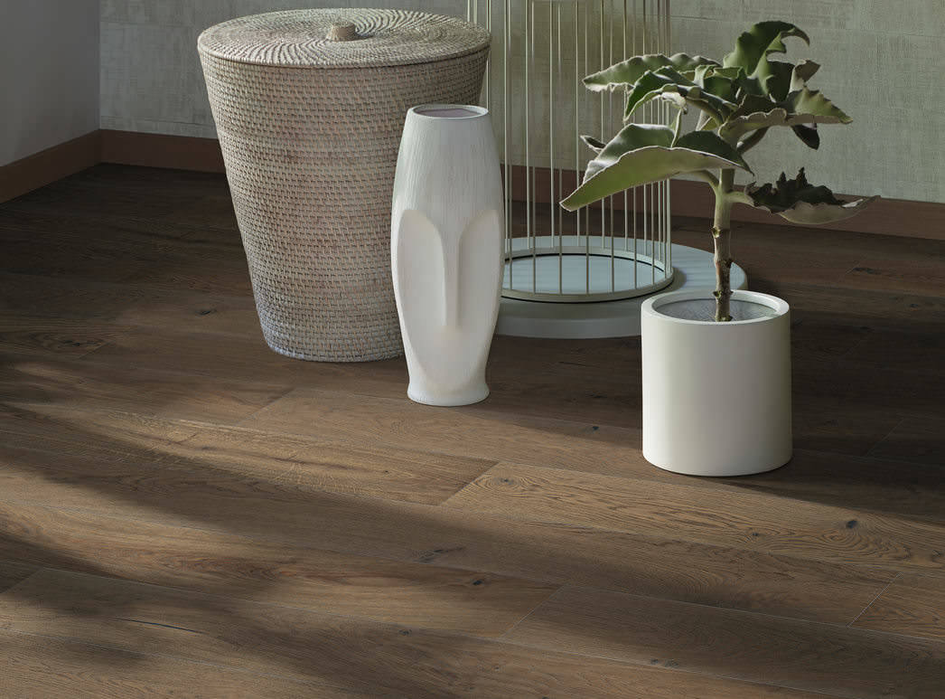 HARO PARQUET 4000 Planche large à l'ancienne 180 4V Chêne gris sable Sauvage brossé naturaDur Top Connect