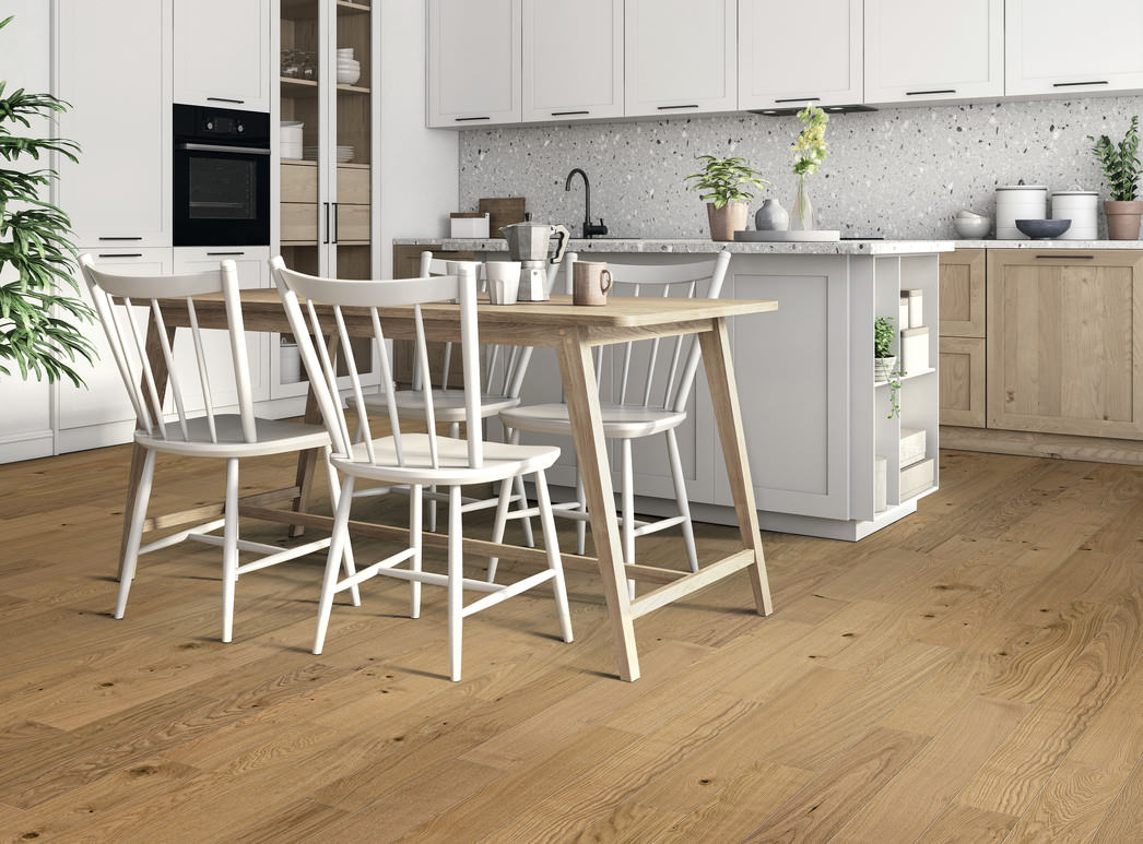 HARO PARQUET 3000 ECO Planche large à l'ancienne 4V Chêne Universal brossé naturaLin plus Top Connect