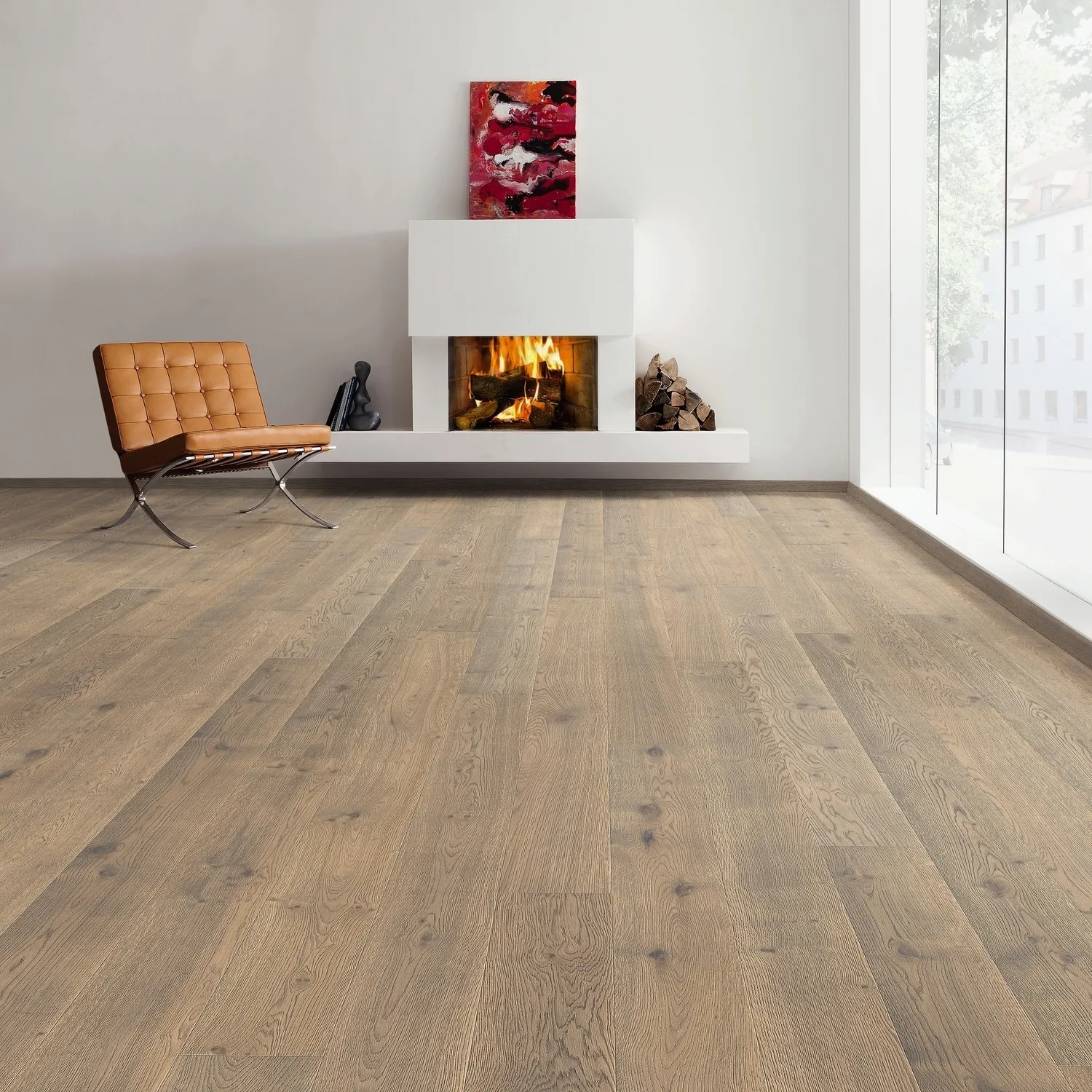 Produktbild 4 Planche large à l'ancienne 180 4V Chêne gris tabac Sauvage brossé retro