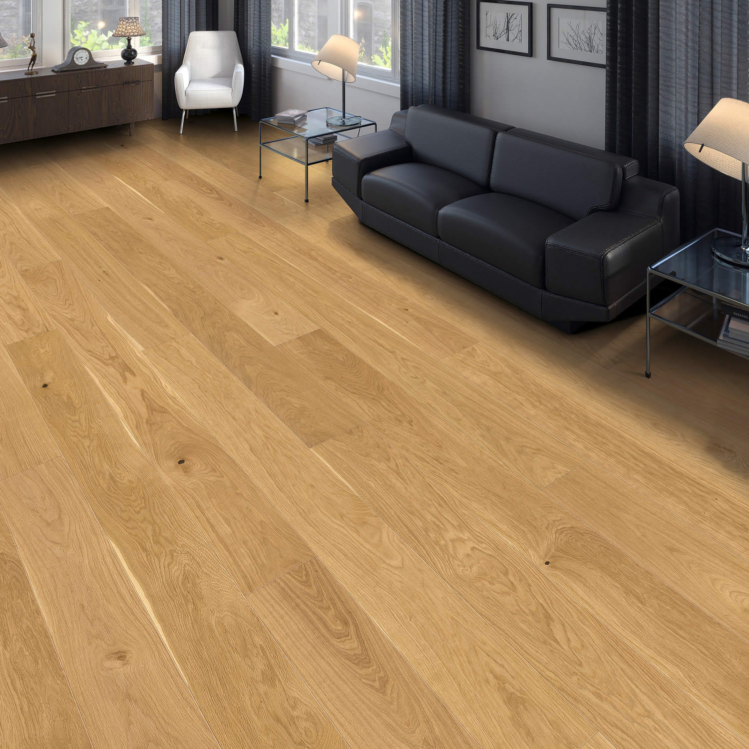 HARO PARQUET 4000 Planche large à l'ancienne 180 4V Chêne Country brossé naturaLin plus Top Connect