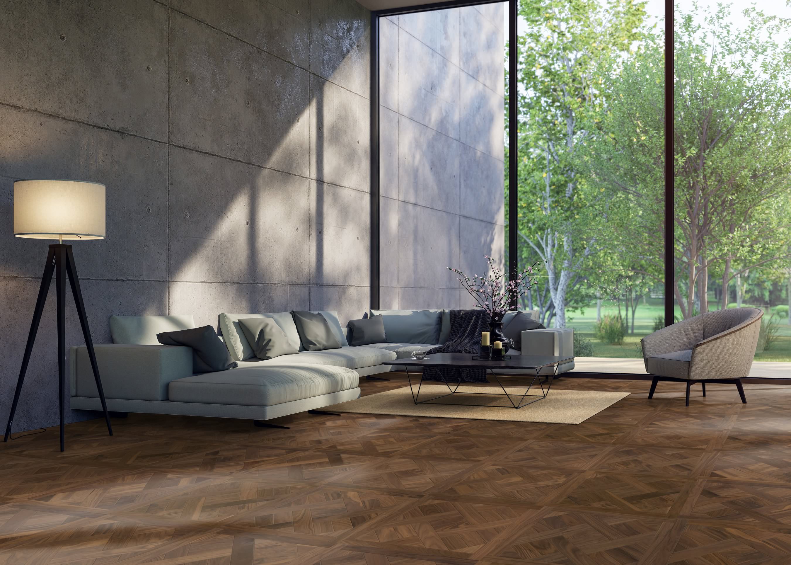 parkettmanufaktur by HARO 18 mm Dalle Basket 4V Noyer américain oleovera Rainure & languette